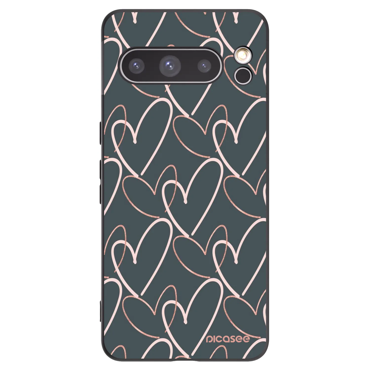 Picasee Μαύρη θήκη σιλικόνης για Google Pixel 8 Pro - Lots of love