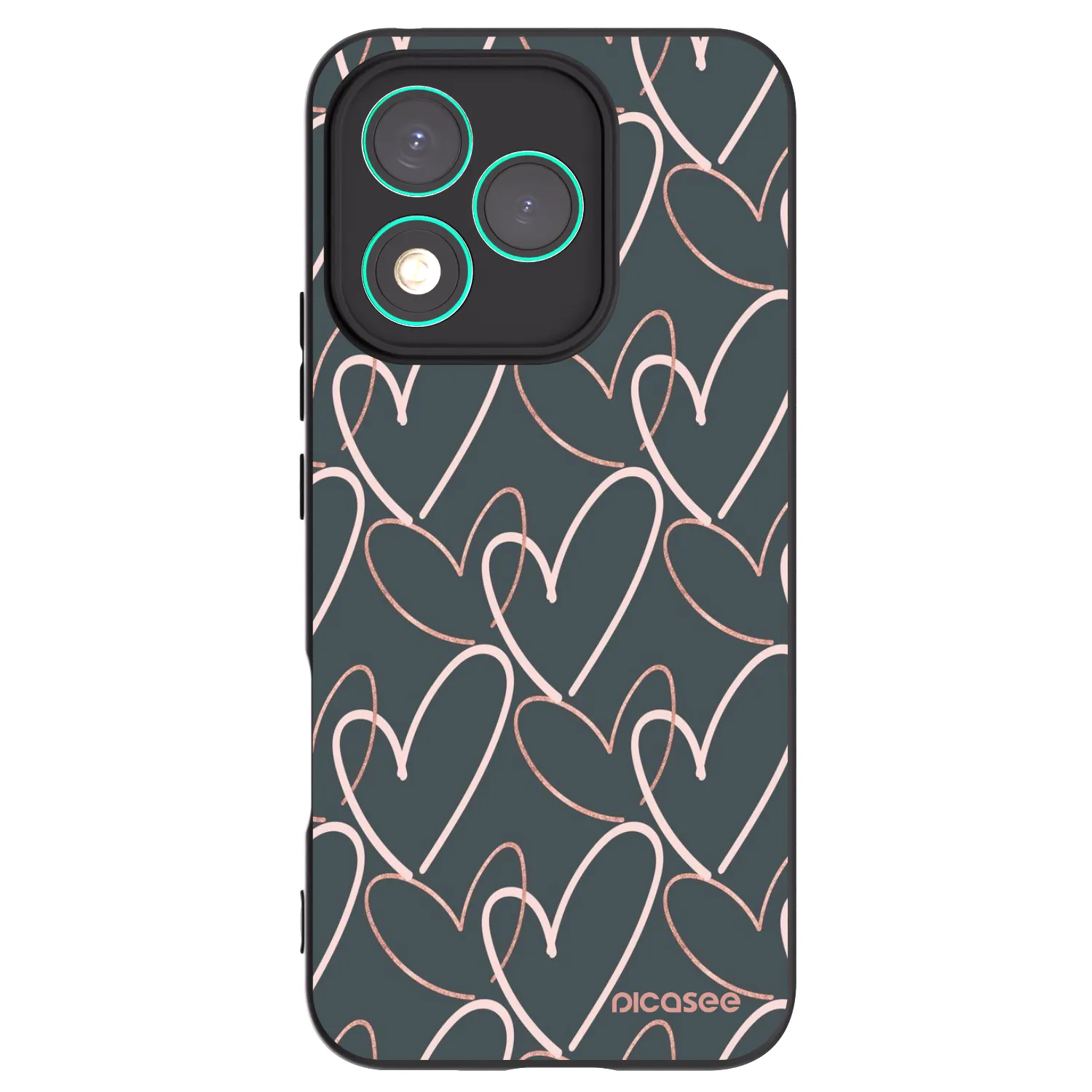 Picasee Μαύρη θήκη σιλικόνης για Honor 400 Lite 5G - Lots of love