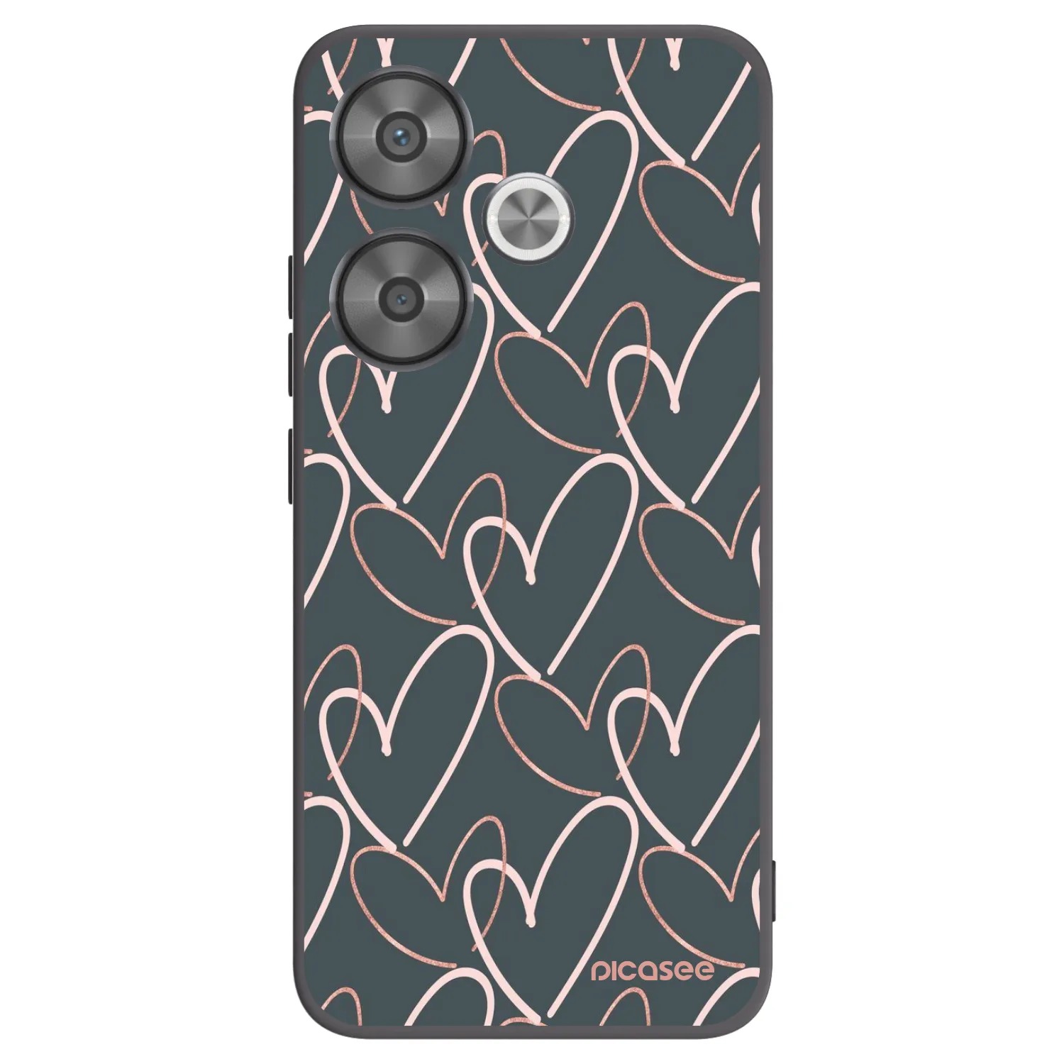 Picasee Μαύρη θήκη σιλικόνης για Xiaomi Poco F6 - Lots of love