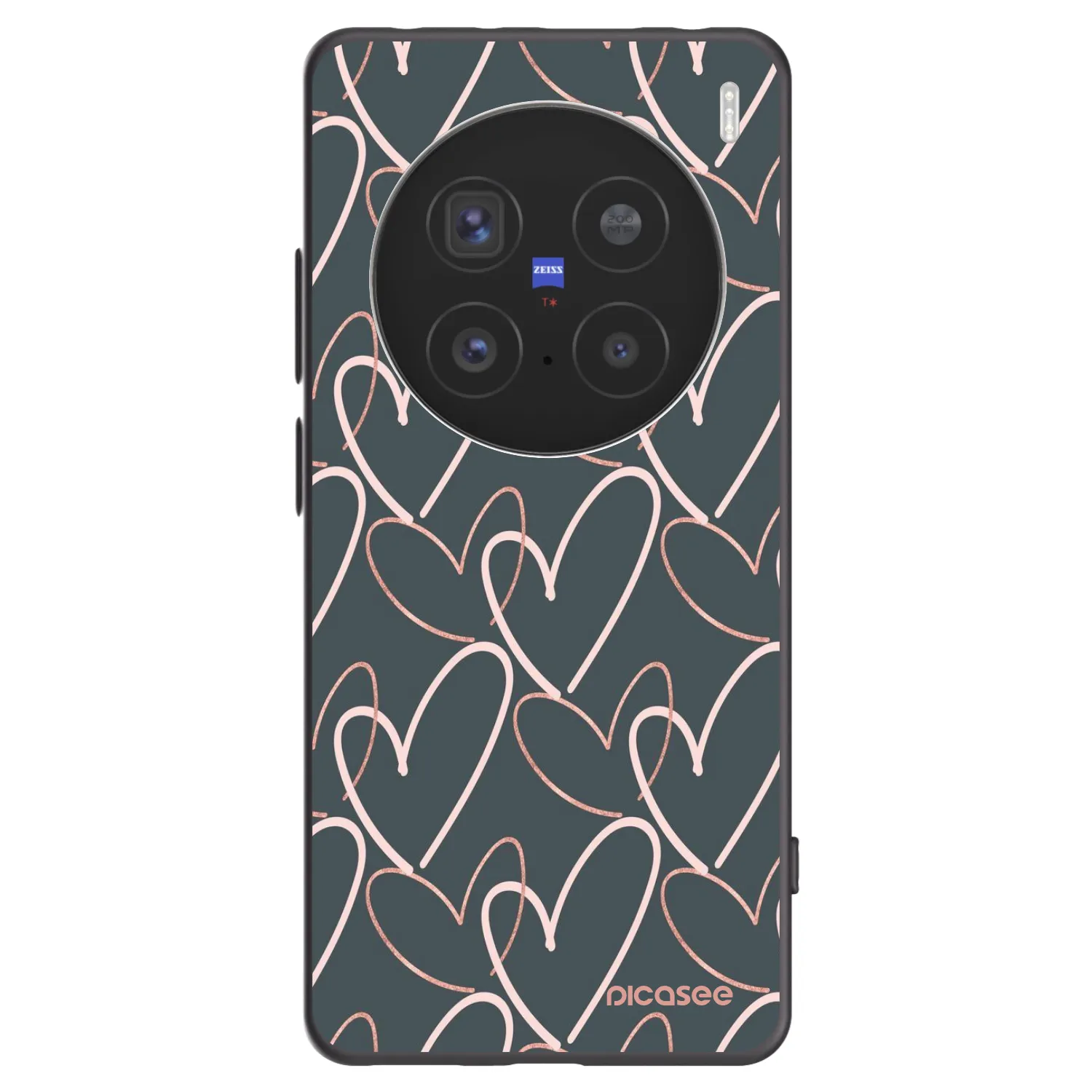 Picasee Μαύρη θήκη σιλικόνης για Vivo X200 Pro - Lots of love