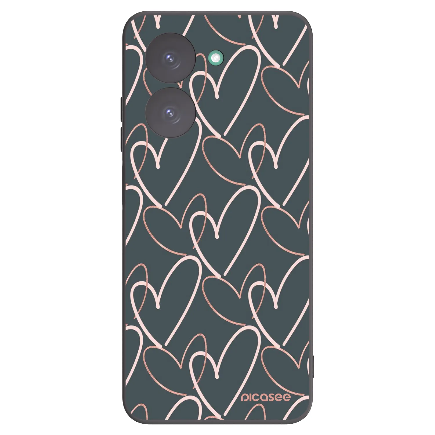 Picasee Μαύρη θήκη σιλικόνης για Xiaomi Redmi A5 - Lots of love