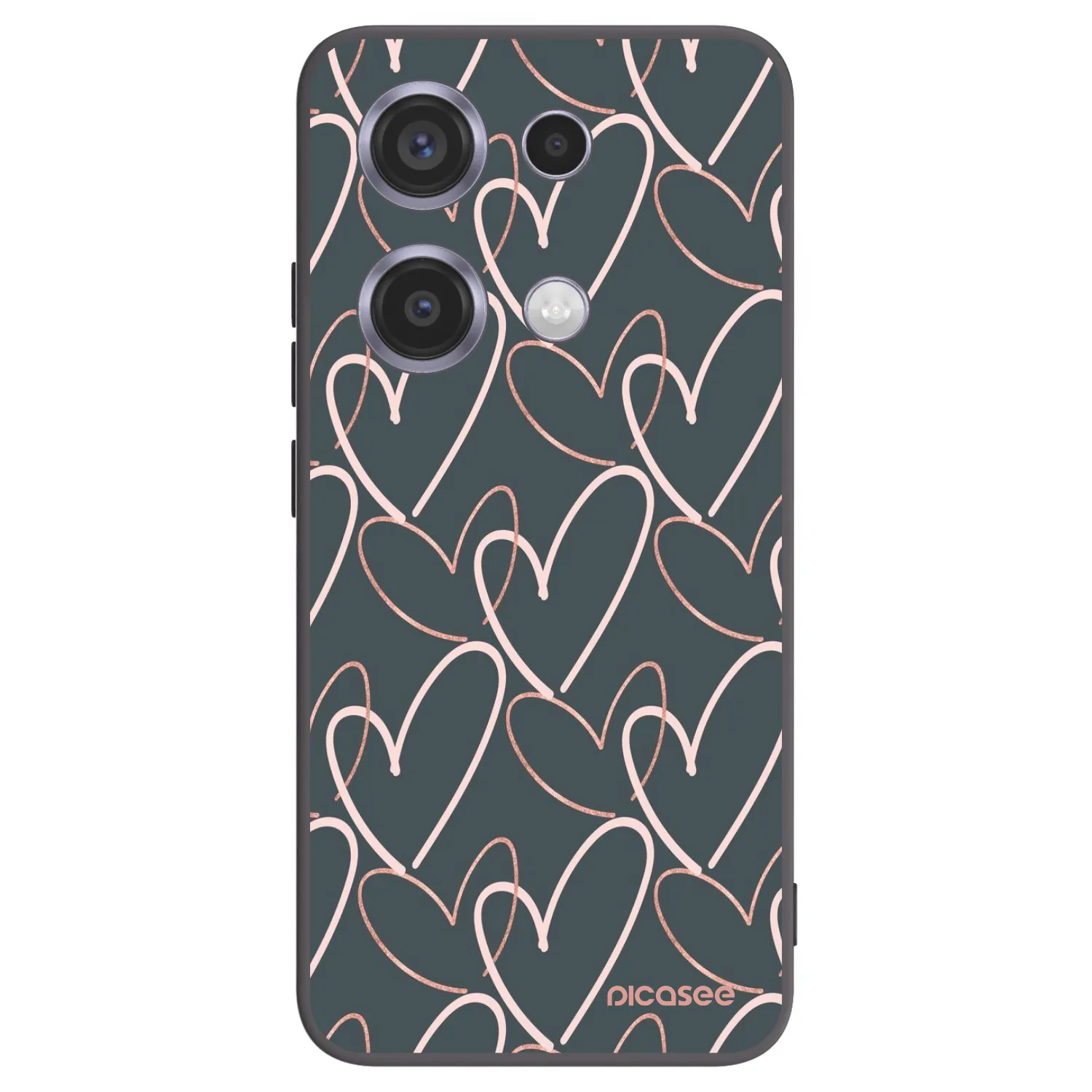 Picasee Μαύρη θήκη σιλικόνης για Xiaomi Redmi Note 14S - Lots of love