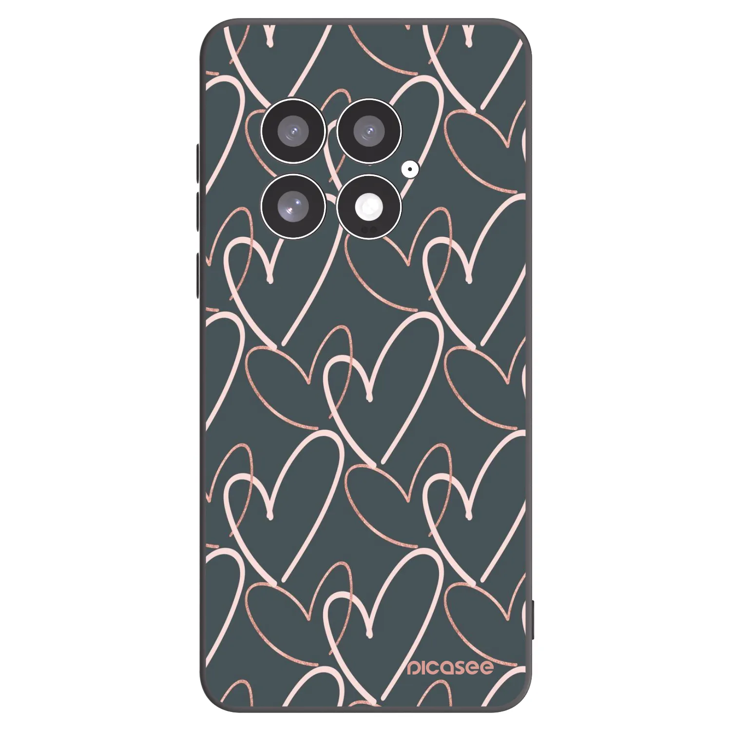 Picasee Μαύρη θήκη σιλικόνης για OnePlus 13 5G - Lots of love