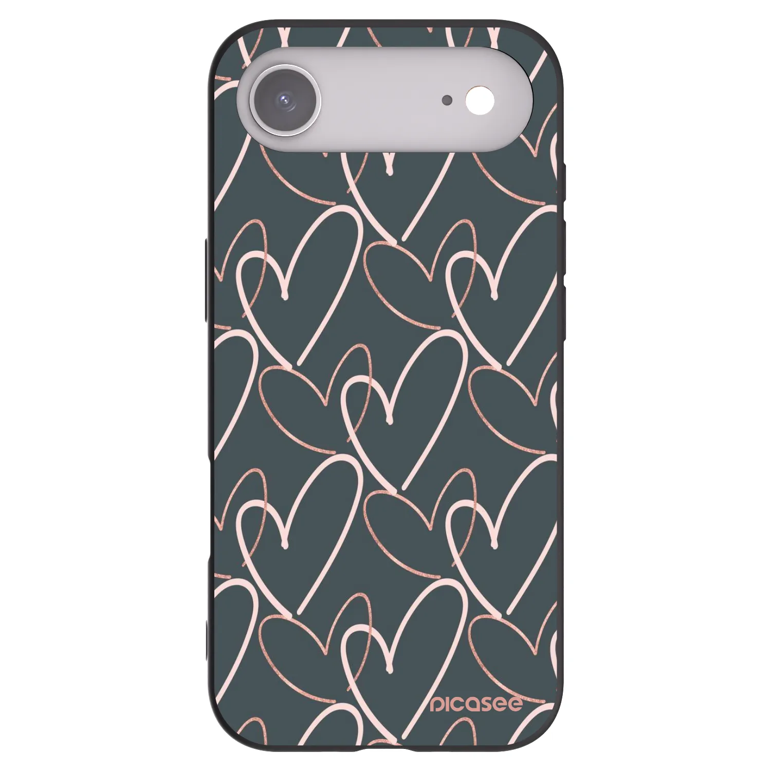 Picasee Μαύρη θήκη σιλικόνης για Apple iPhone Air - Lots of love