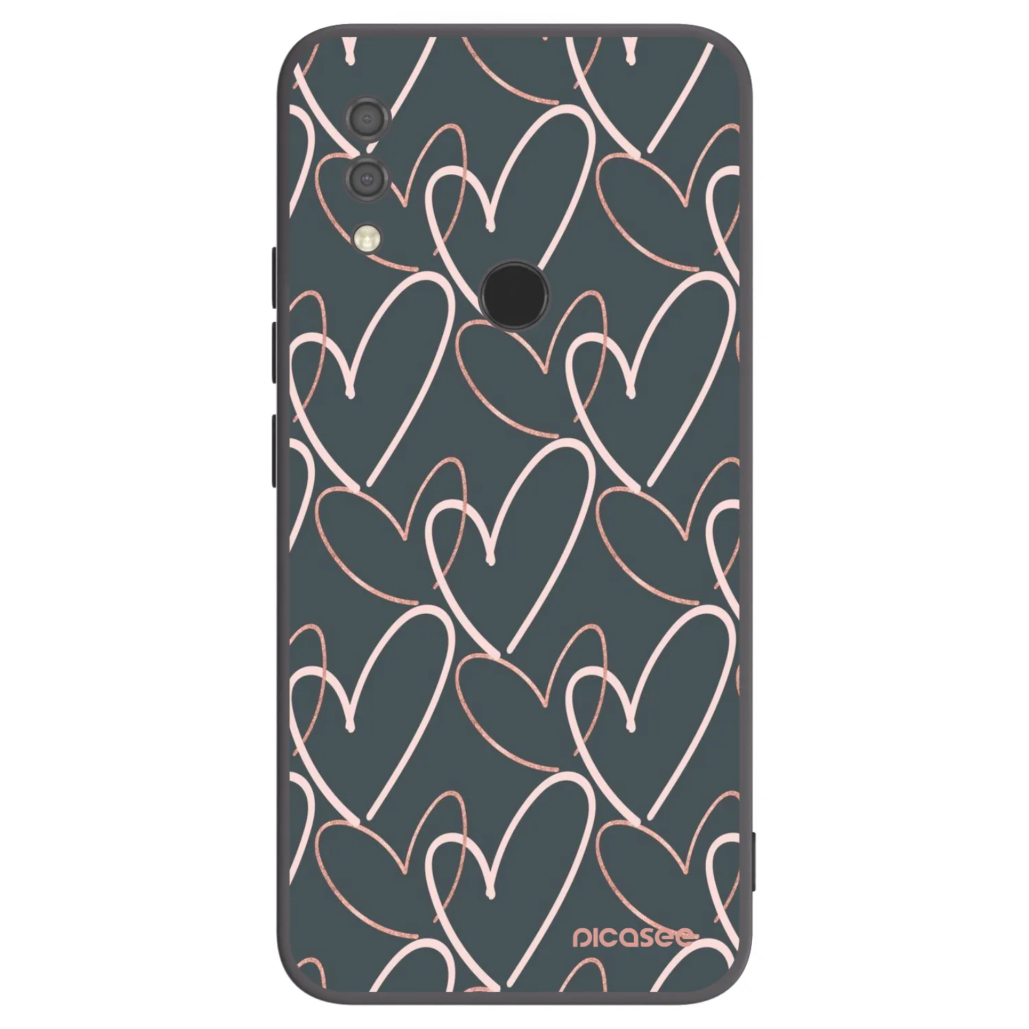 Picasee Μαύρη θήκη σιλικόνης για Xiaomi Redmi 7 - Lots of love