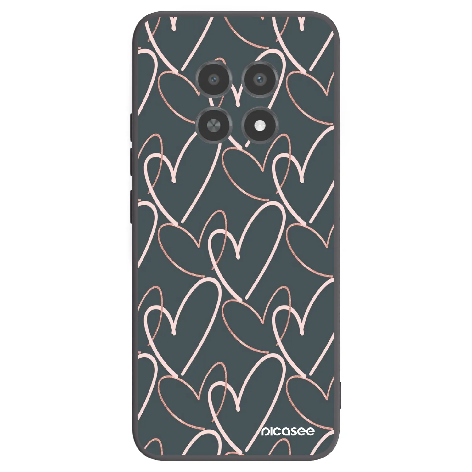 Picasee Μαύρη θήκη σιλικόνης για Realme 12X - Lots of love