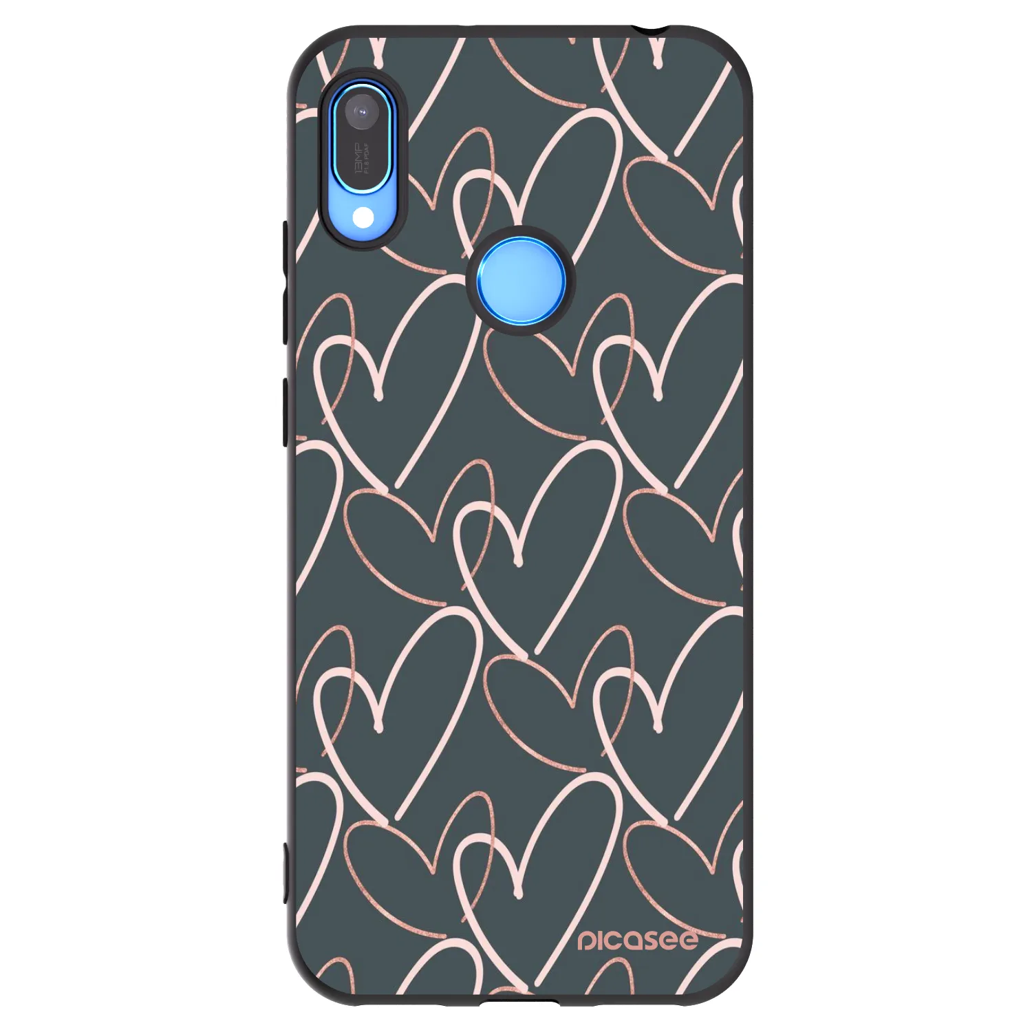 Picasee Μαύρη θήκη σιλικόνης για Huawei Y6 2019 - Lots of love