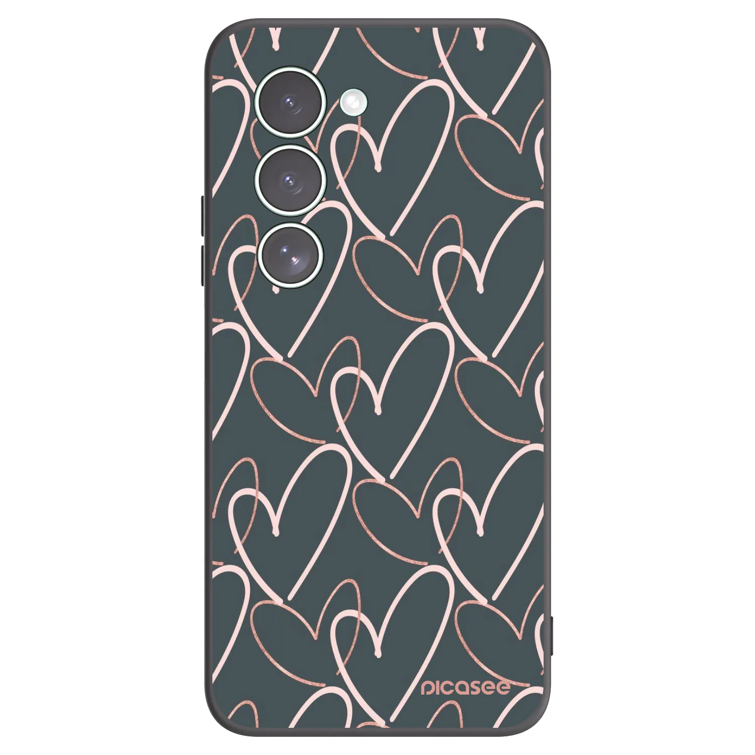 Picasee Μαύρη θήκη σιλικόνης για Xiaomi Redmi 15 5G - Lots of love