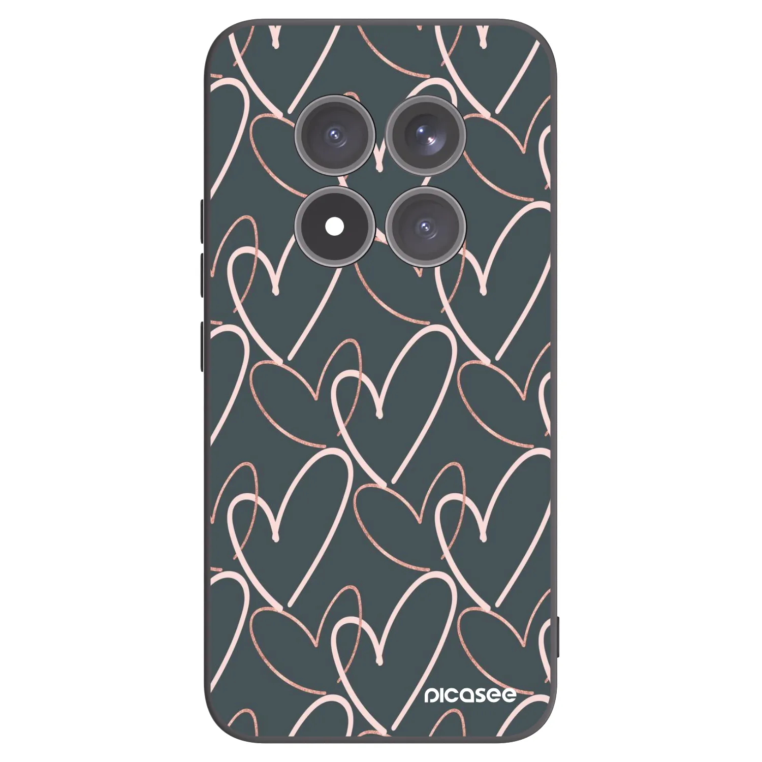 Picasee Μαύρη θήκη σιλικόνης για Xiaomi Redmi Note 15 Pro+ - Lots of love