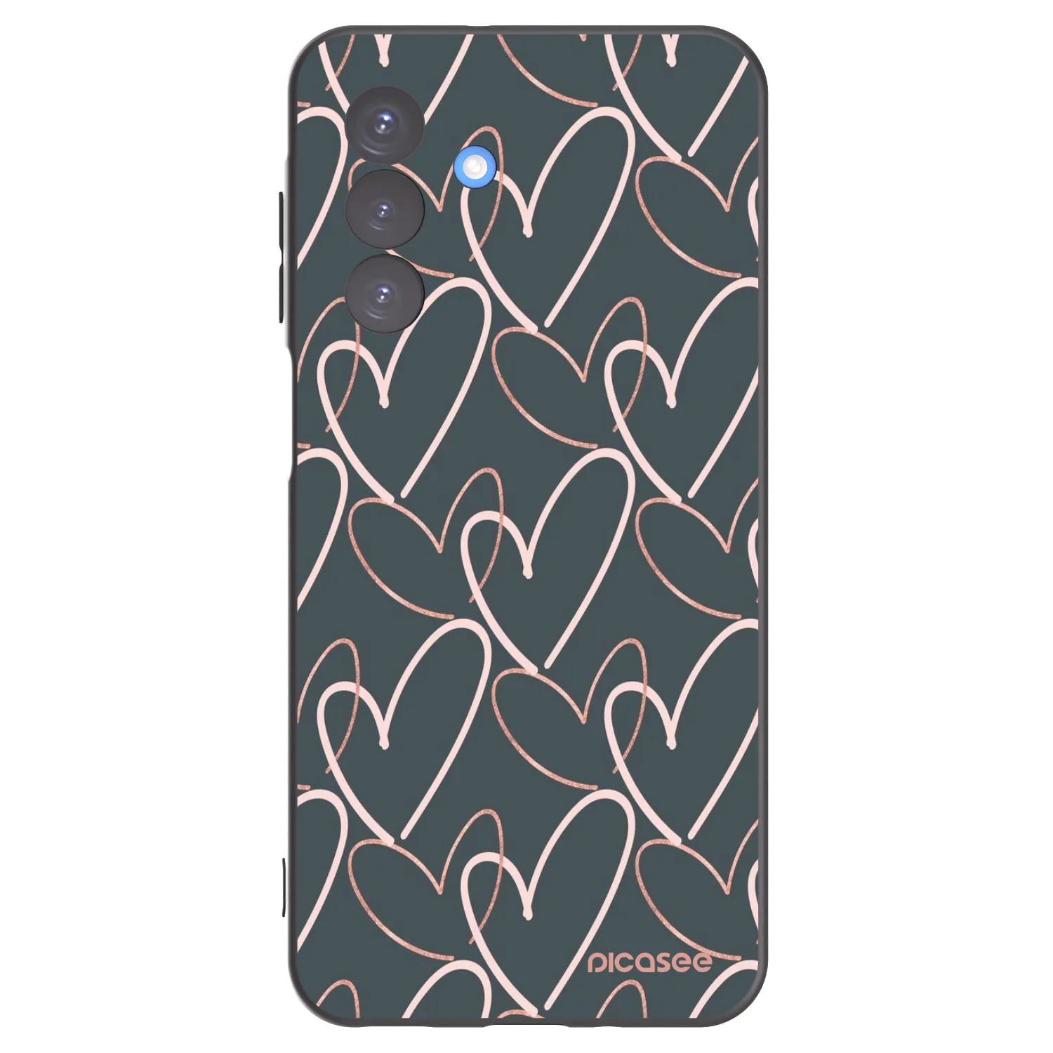 Picasee Μαύρη θήκη σιλικόνης για Samsung Galaxy A17 5G - Lots of love