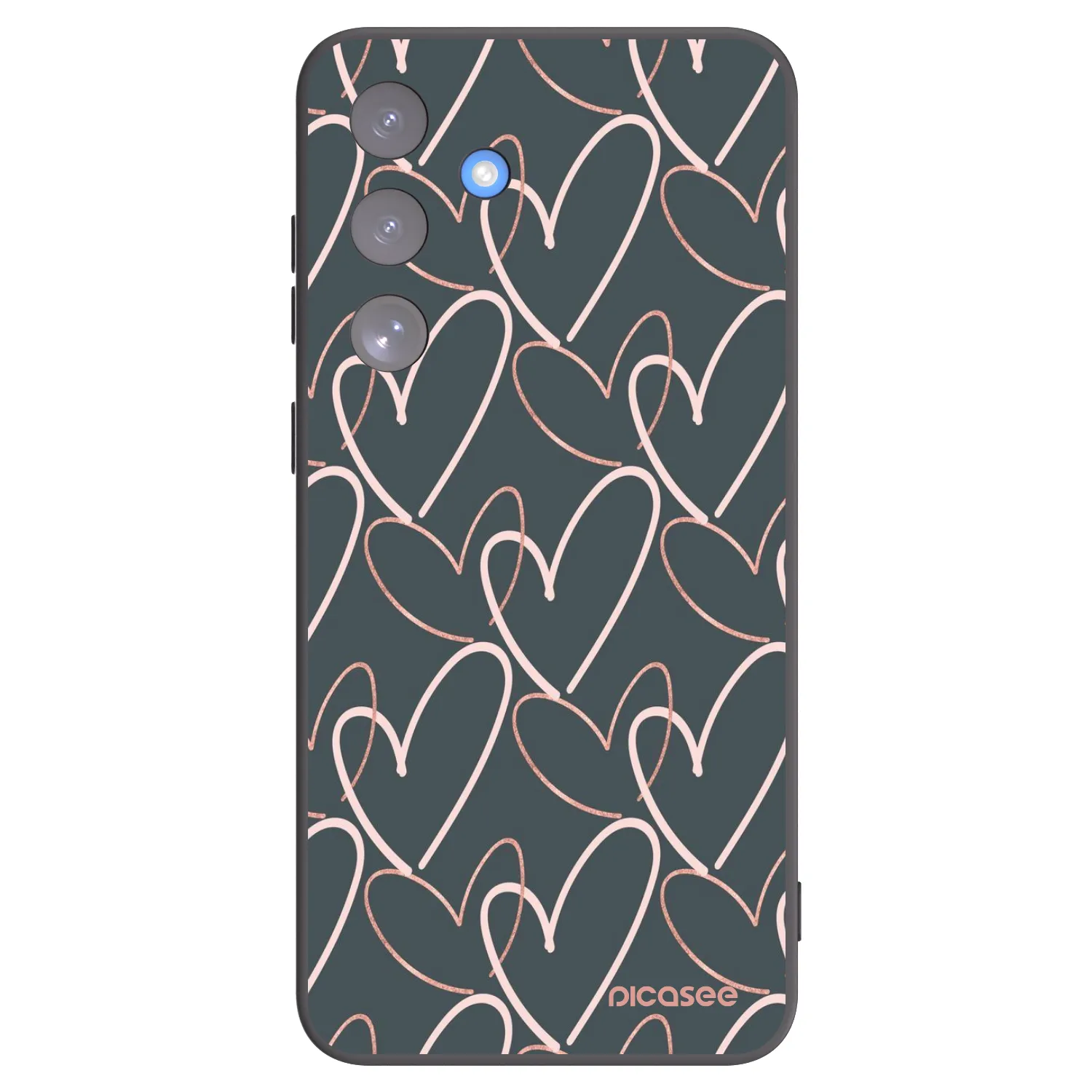 Picasee Μαύρη θήκη σιλικόνης για Samsung Galaxy S25 FE 5G - Lots of love