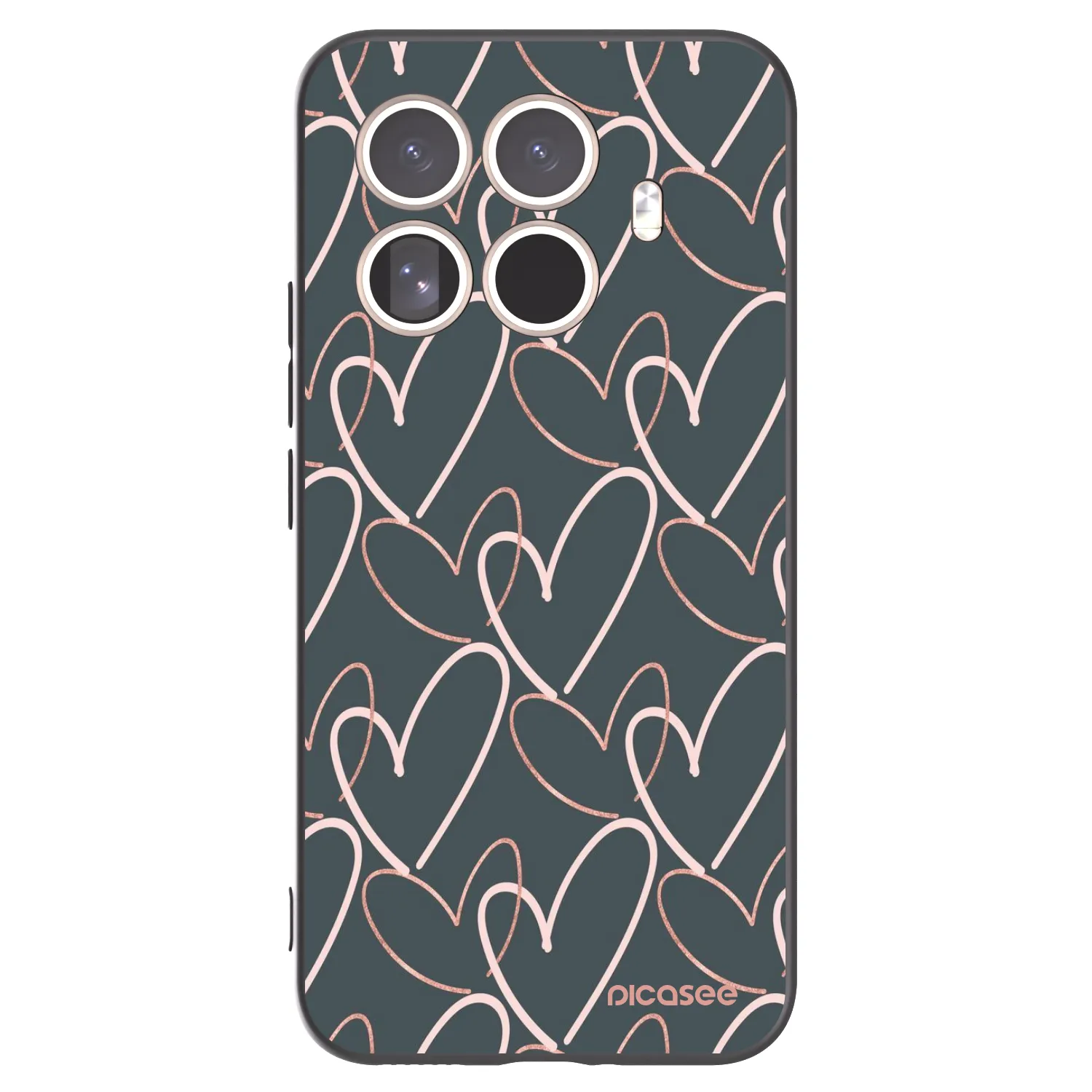 Picasee Μαύρη θήκη σιλικόνης για Xiaomi 15T Pro - Lots of love