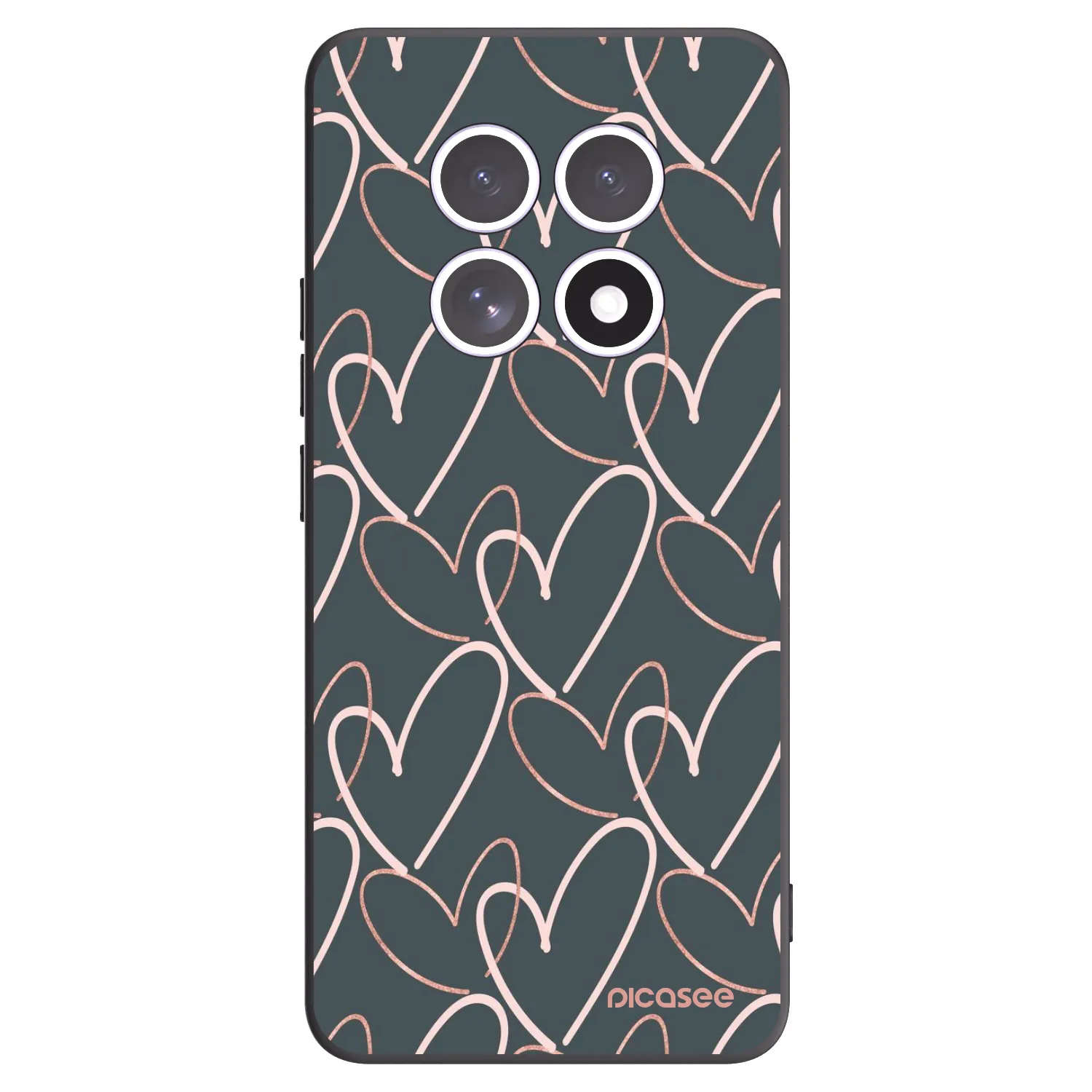 Picasee Μαύρη θήκη σιλικόνης για Xiaomi Redmi Note 15 - Lots of love