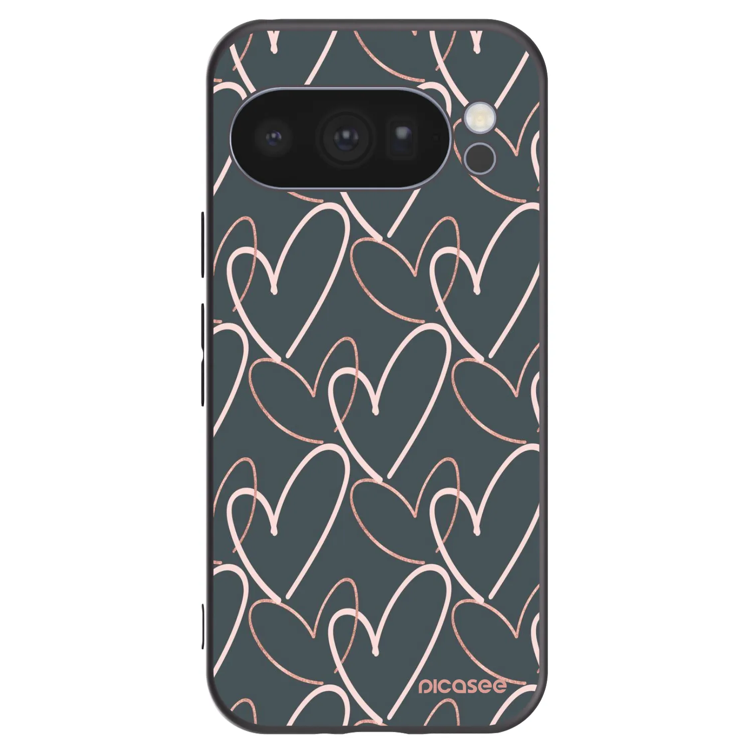 Picasee Μαύρη θήκη σιλικόνης για Google Pixel 10 Pro - Lots of love