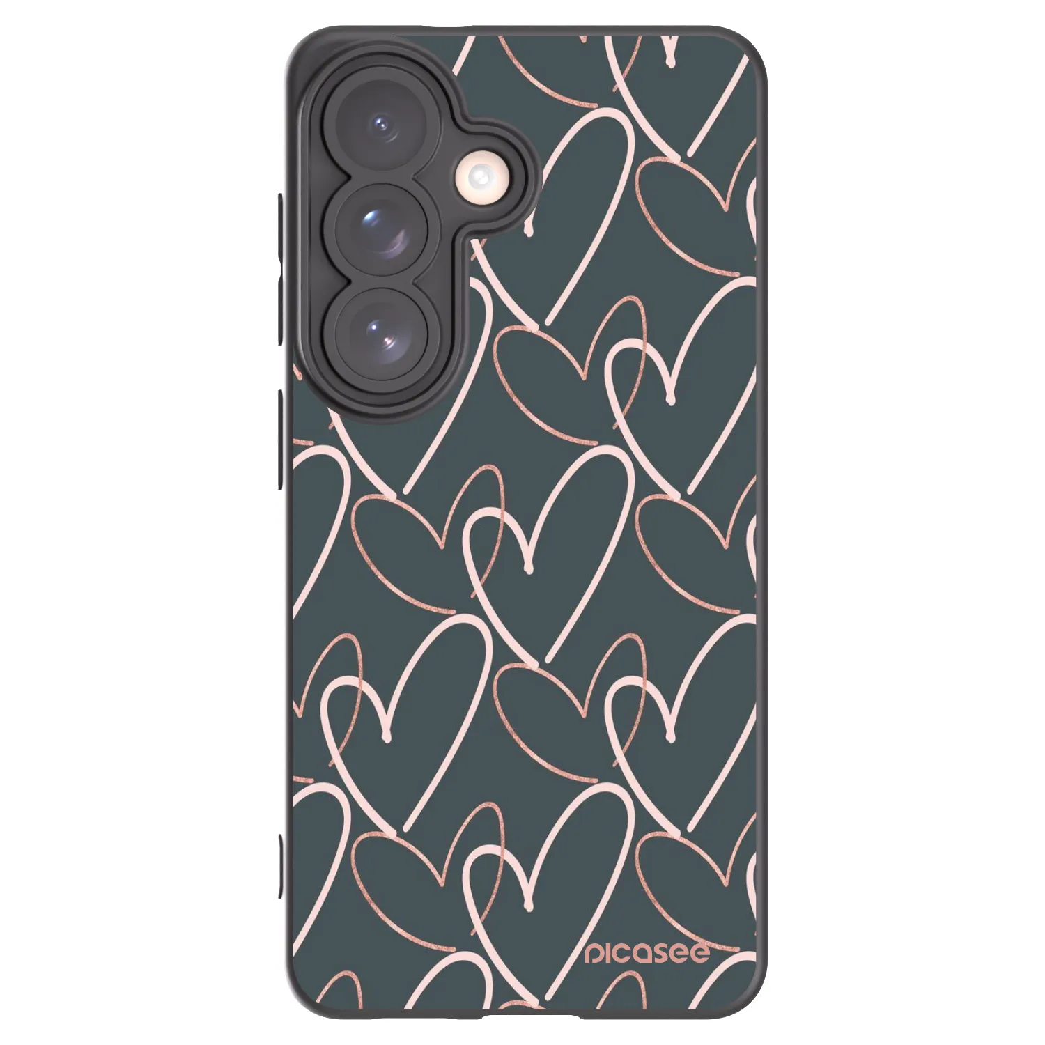 Picasee Μαύρη θήκη σιλικόνης για Samsung Galaxy S26 - Lots of love