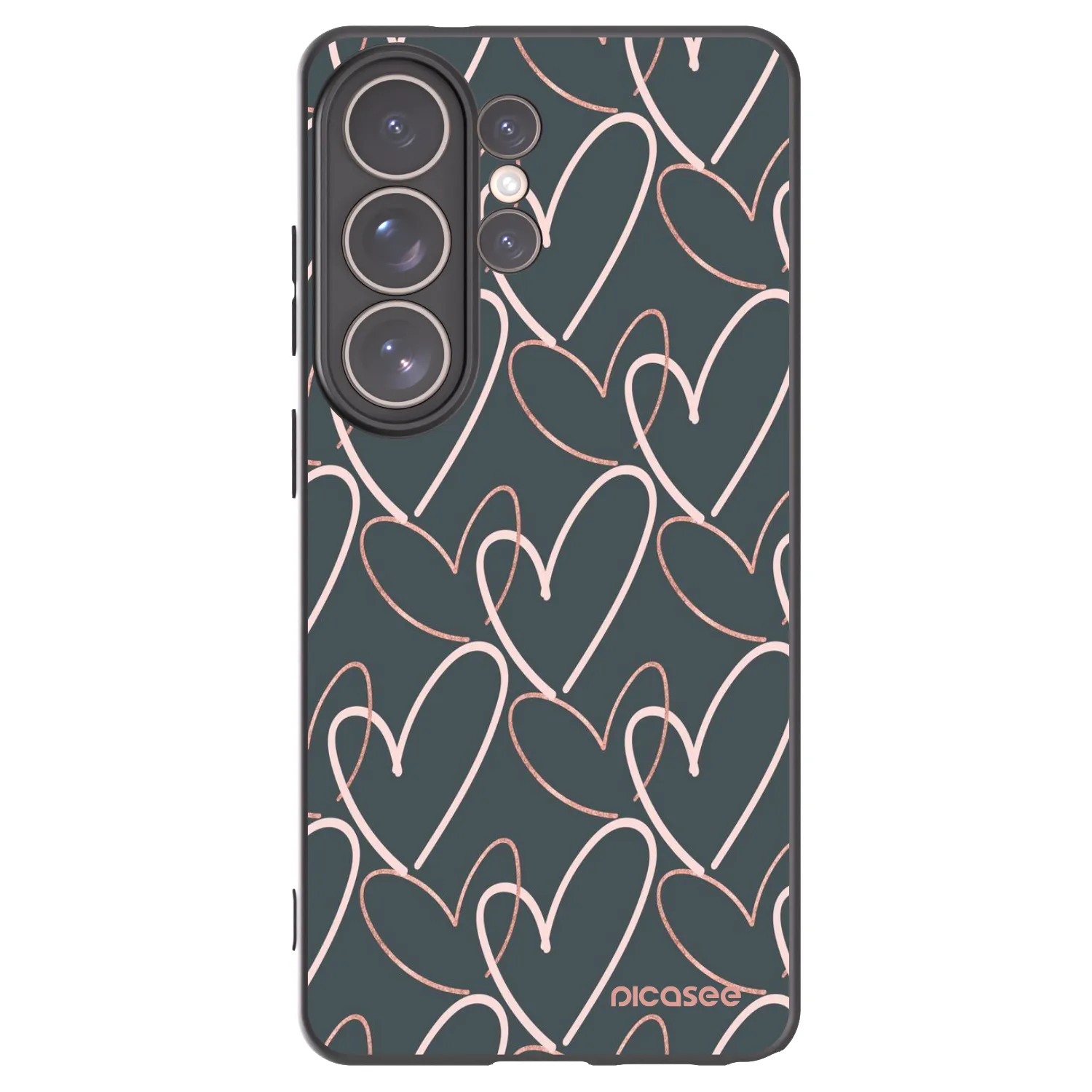 Picasee Μαύρη θήκη σιλικόνης για Samsung Galaxy S26 Ultra - Lots of love