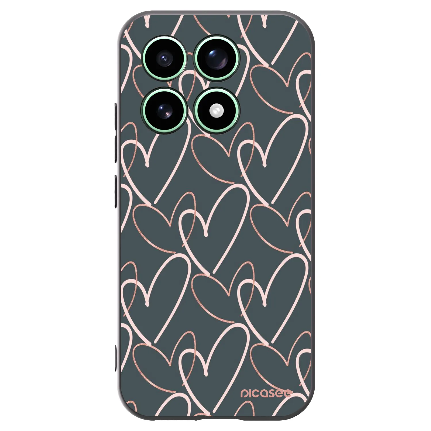 Picasee Μαύρη θήκη σιλικόνης για Xiaomi 17 - Lots of love