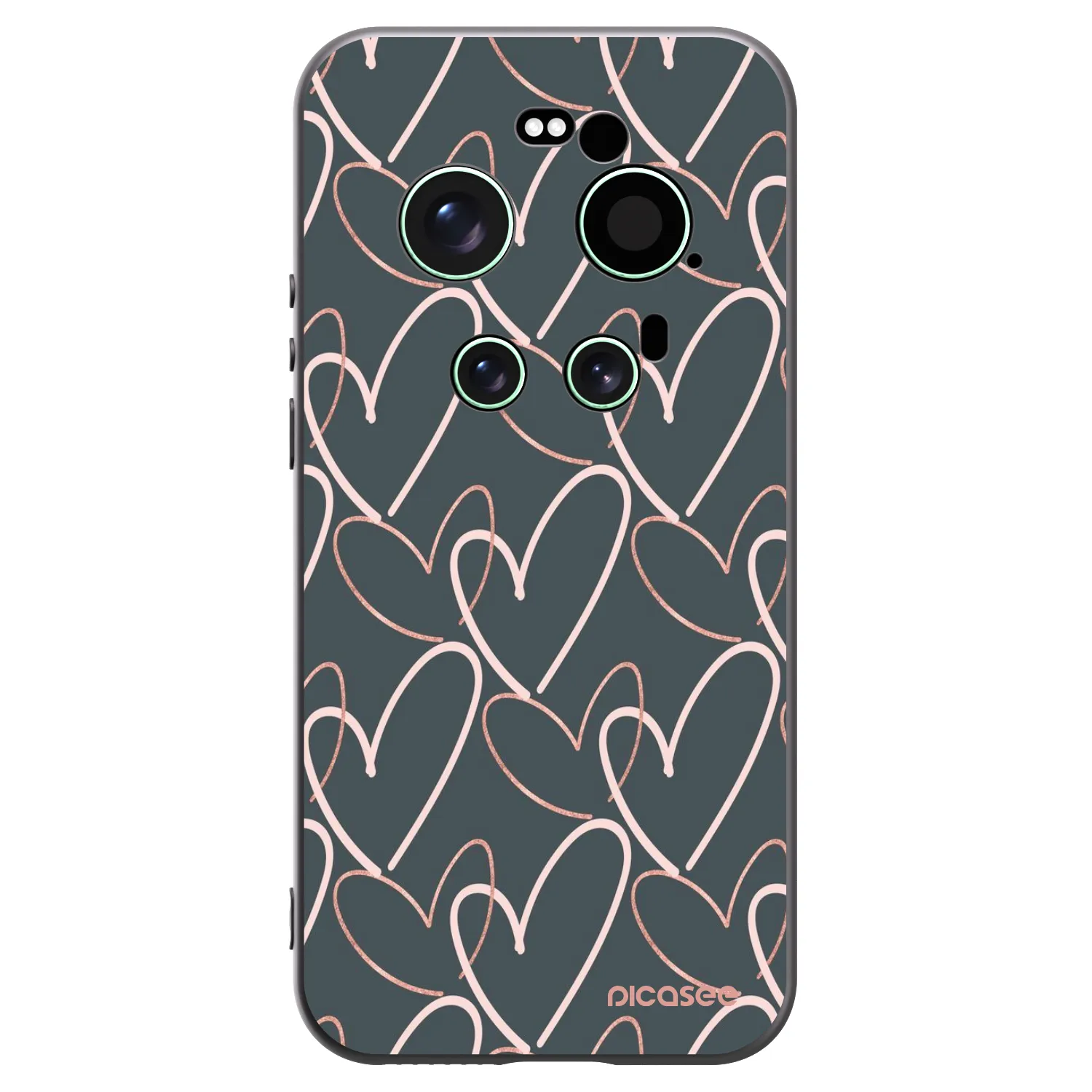 Picasee Μαύρη θήκη σιλικόνης για Xiaomi 17 Ultra - Lots of love