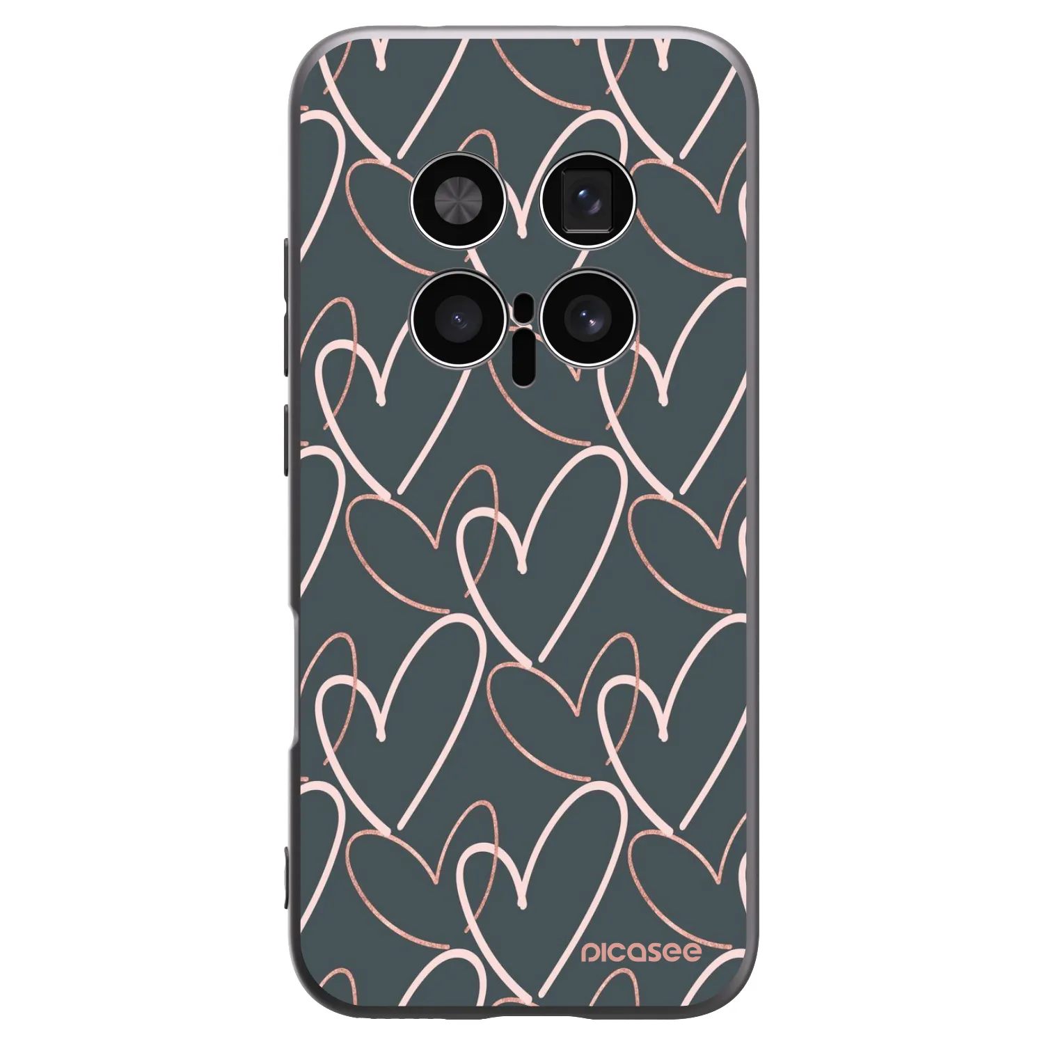 Picasee Μαύρη θήκη σιλικόνης για Honor Magic8 Pro 5G - Lots of love