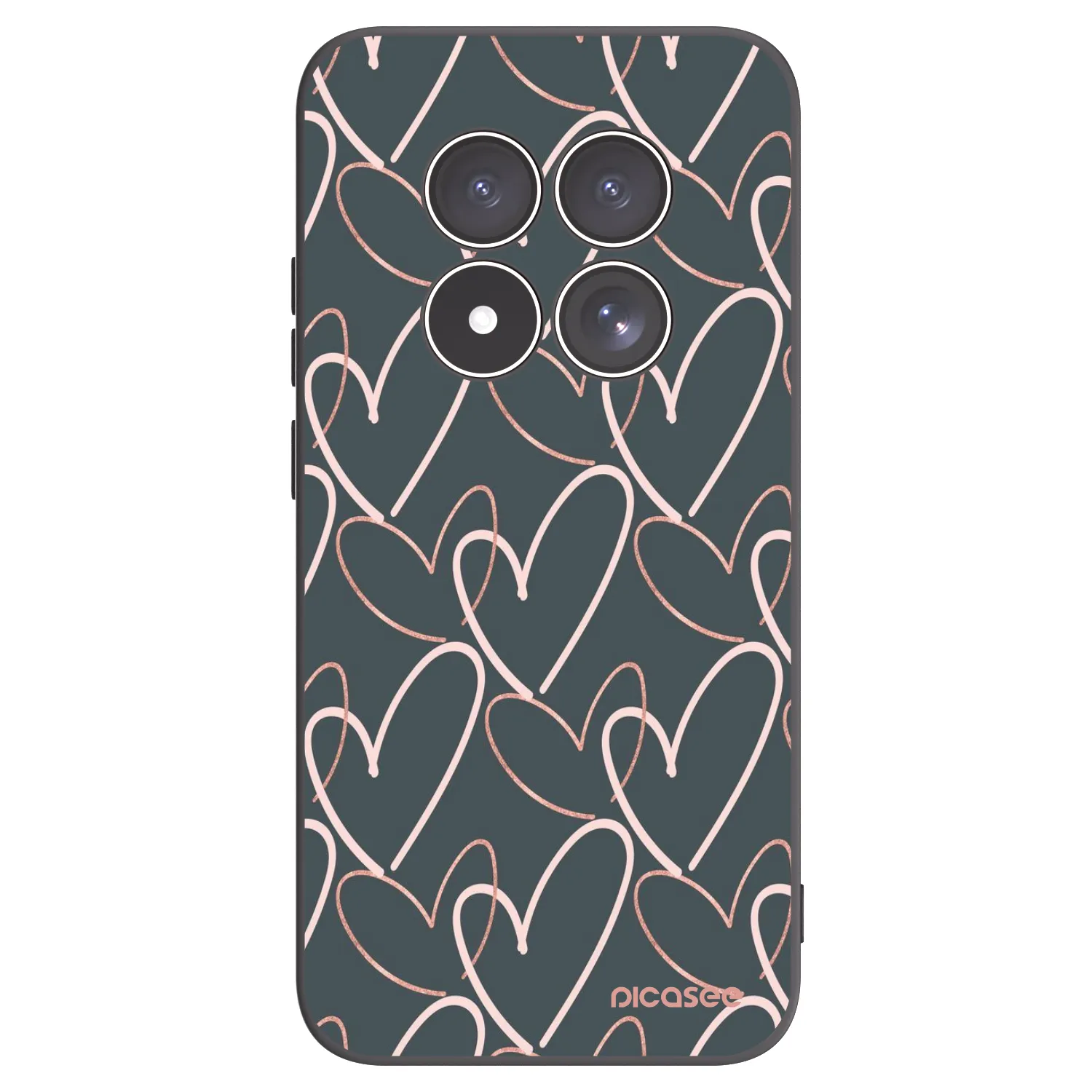 Picasee Μαύρη θήκη σιλικόνης για Xiaomi Redmi Note 15 Pro 5G - Lots of love