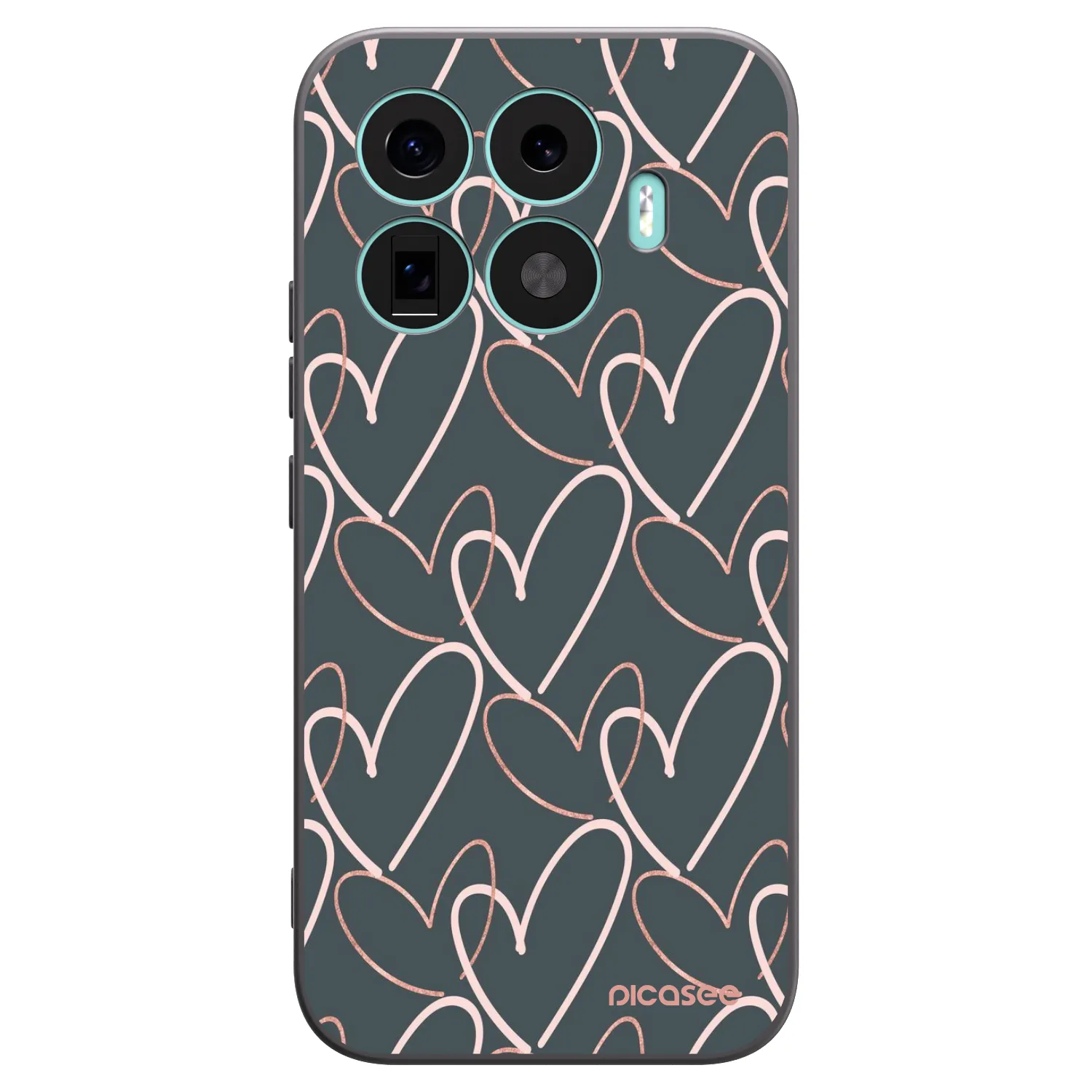 Picasee Μαύρη θήκη σιλικόνης για Xiaomi 17T - Lots of love