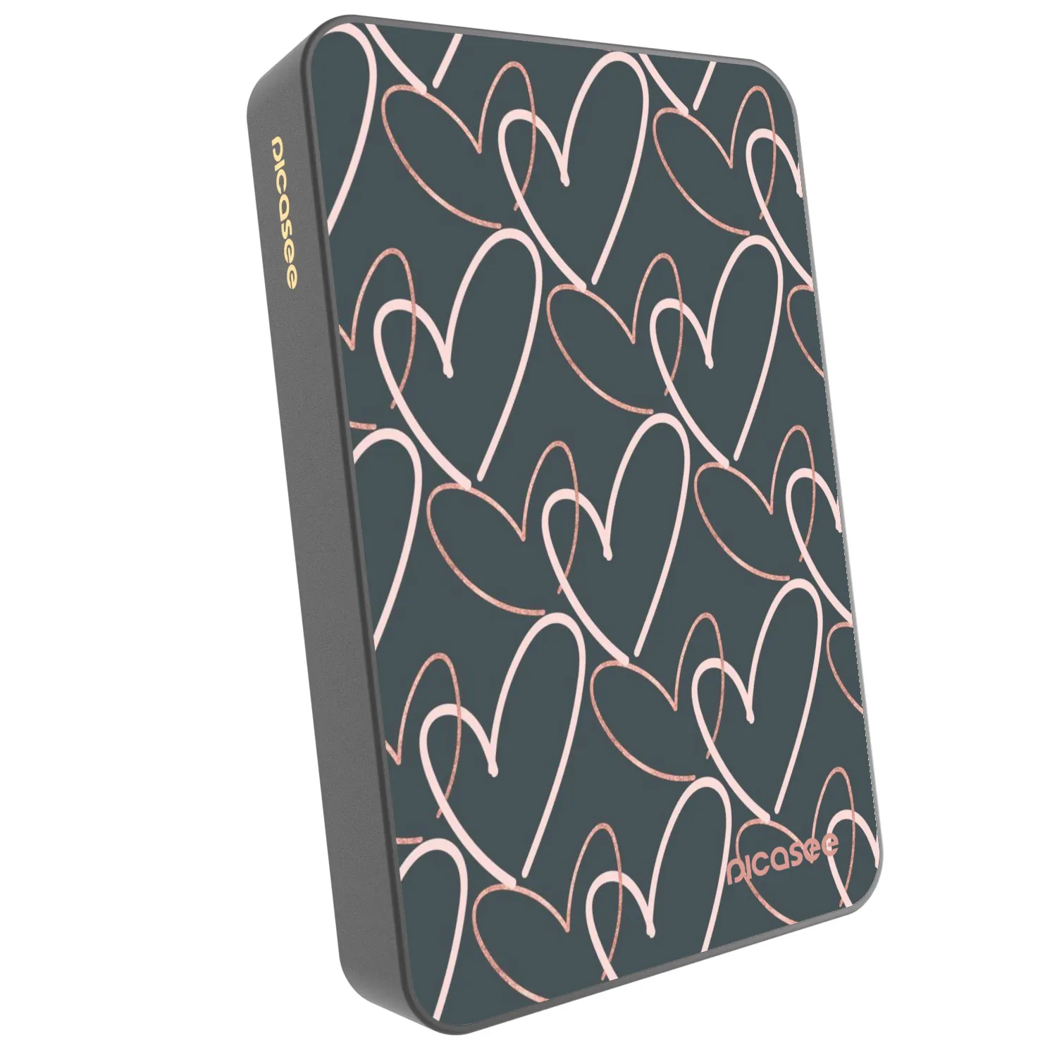 Picasee Powerbank με MagSafe 10 000 mAh Γκρί - Lots of love