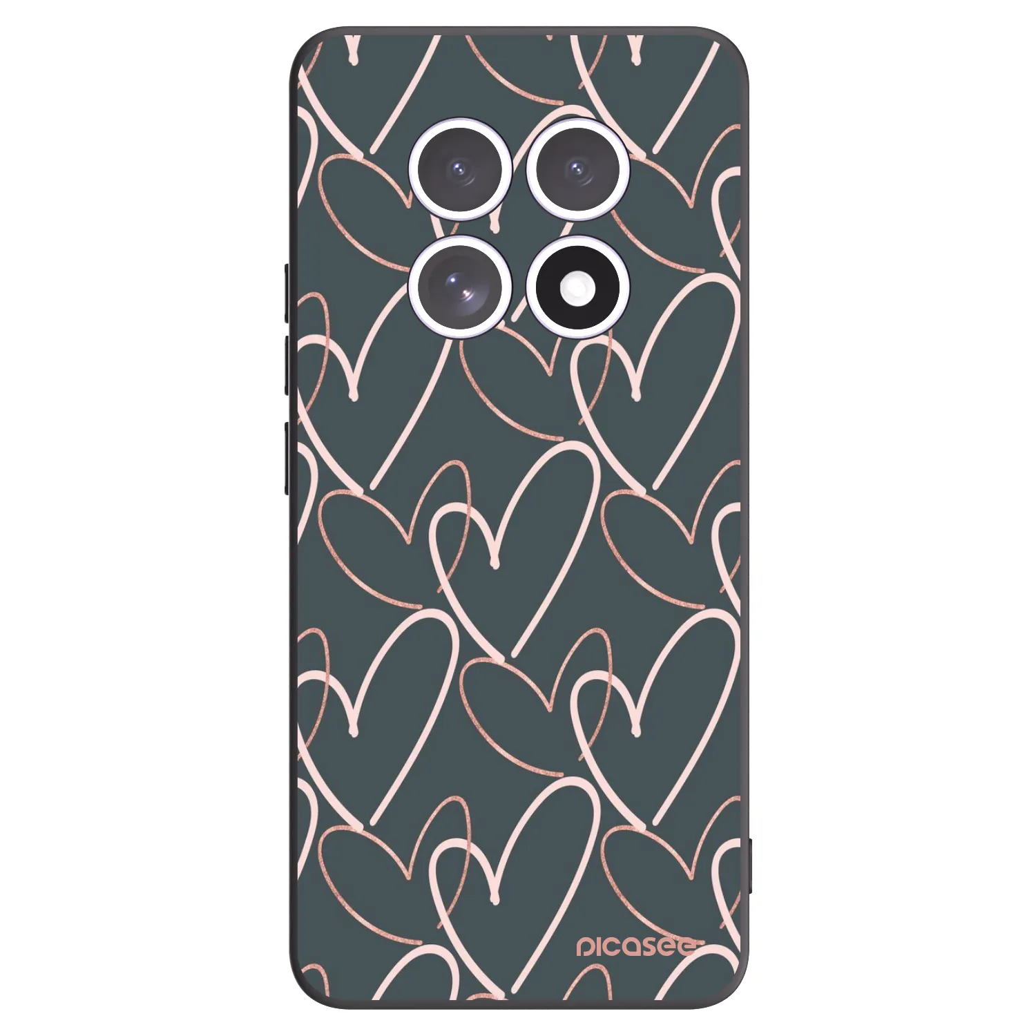 Picasee Μαύρη θήκη σιλικόνης για Xiaomi Redmi Note 15 5G - Lots of love