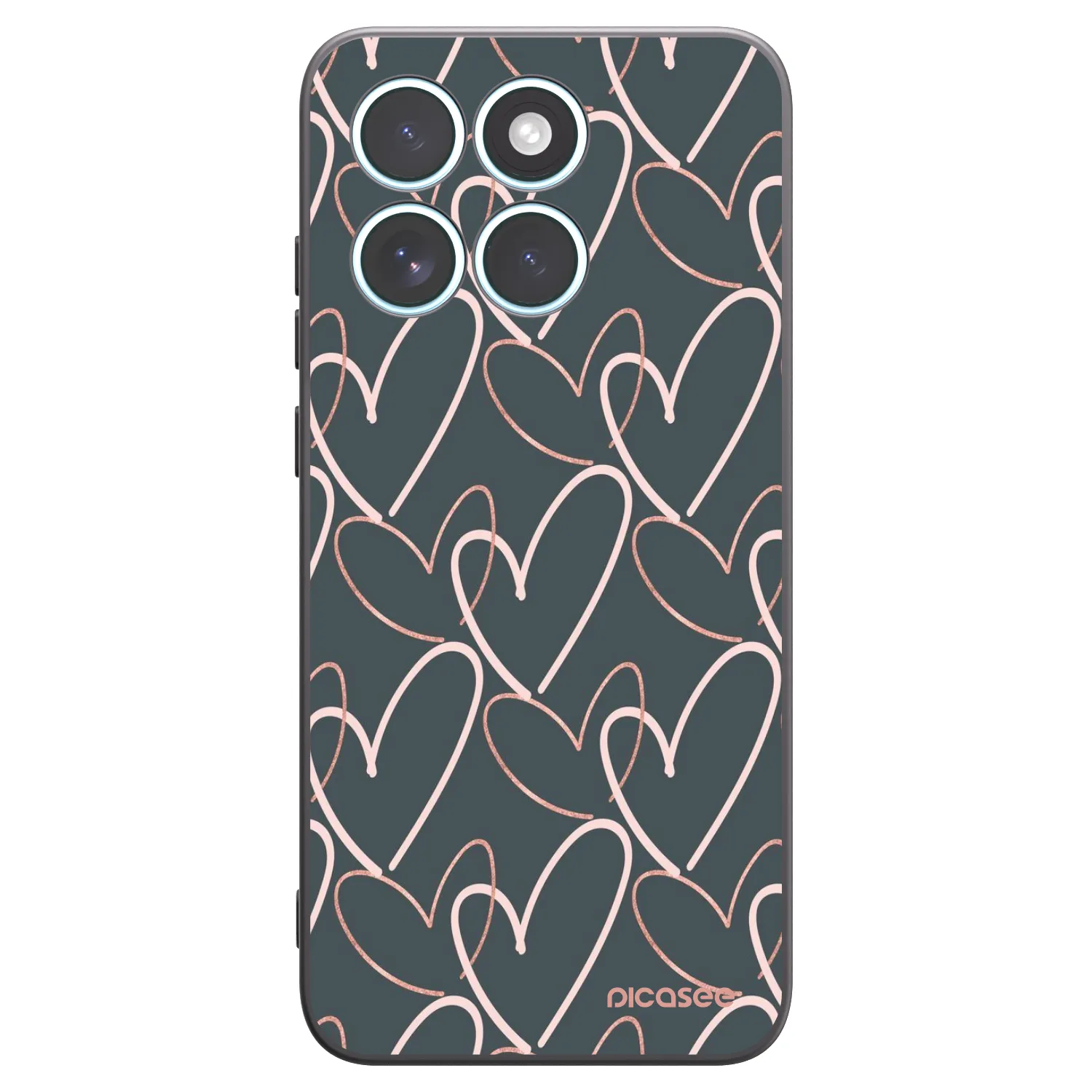 Picasee Μαύρη θήκη σιλικόνης για Motorola Edge 70 Fusion - Lots of love