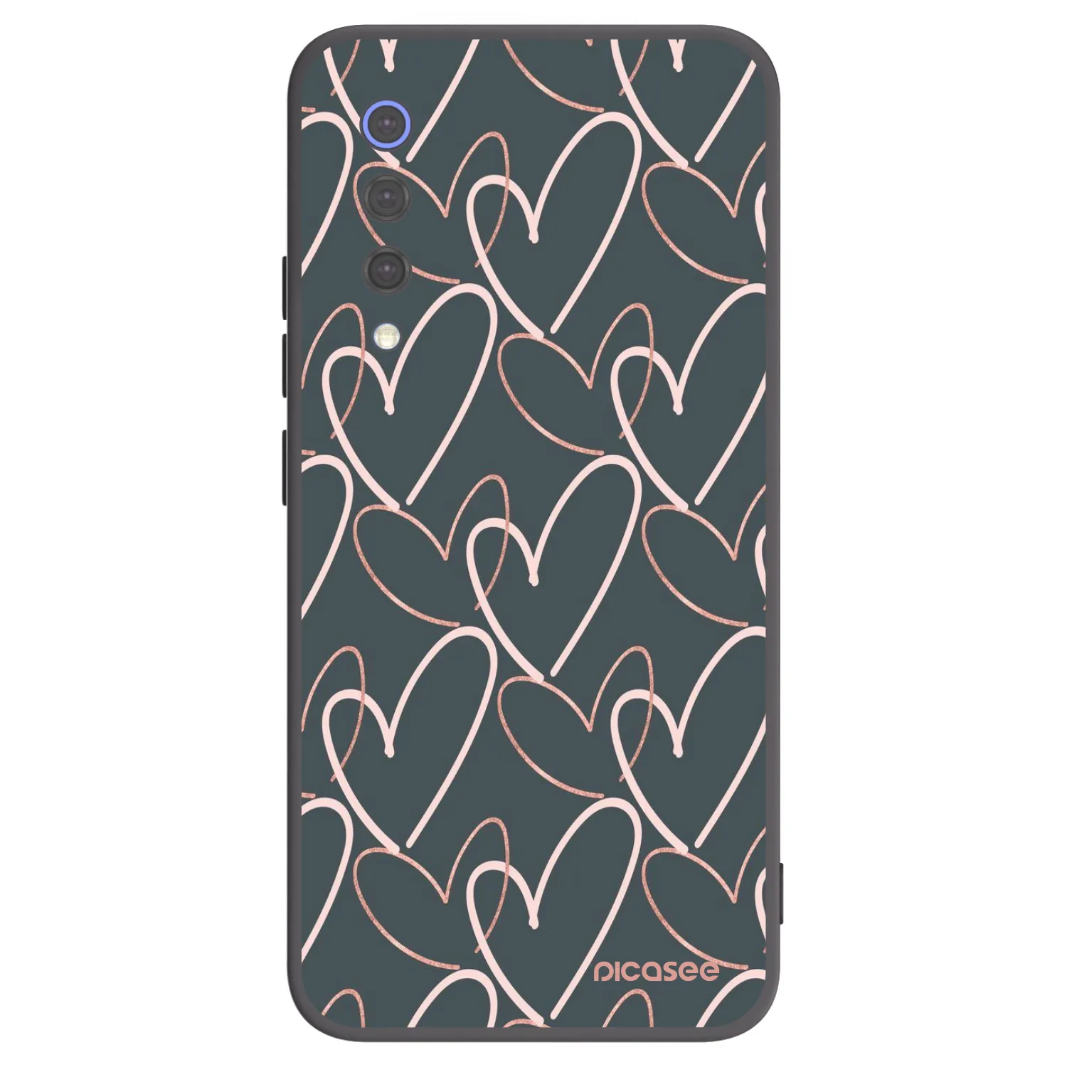 Picasee Μαύρη θήκη σιλικόνης για Xiaomi Mi 9 SE - Lots of love