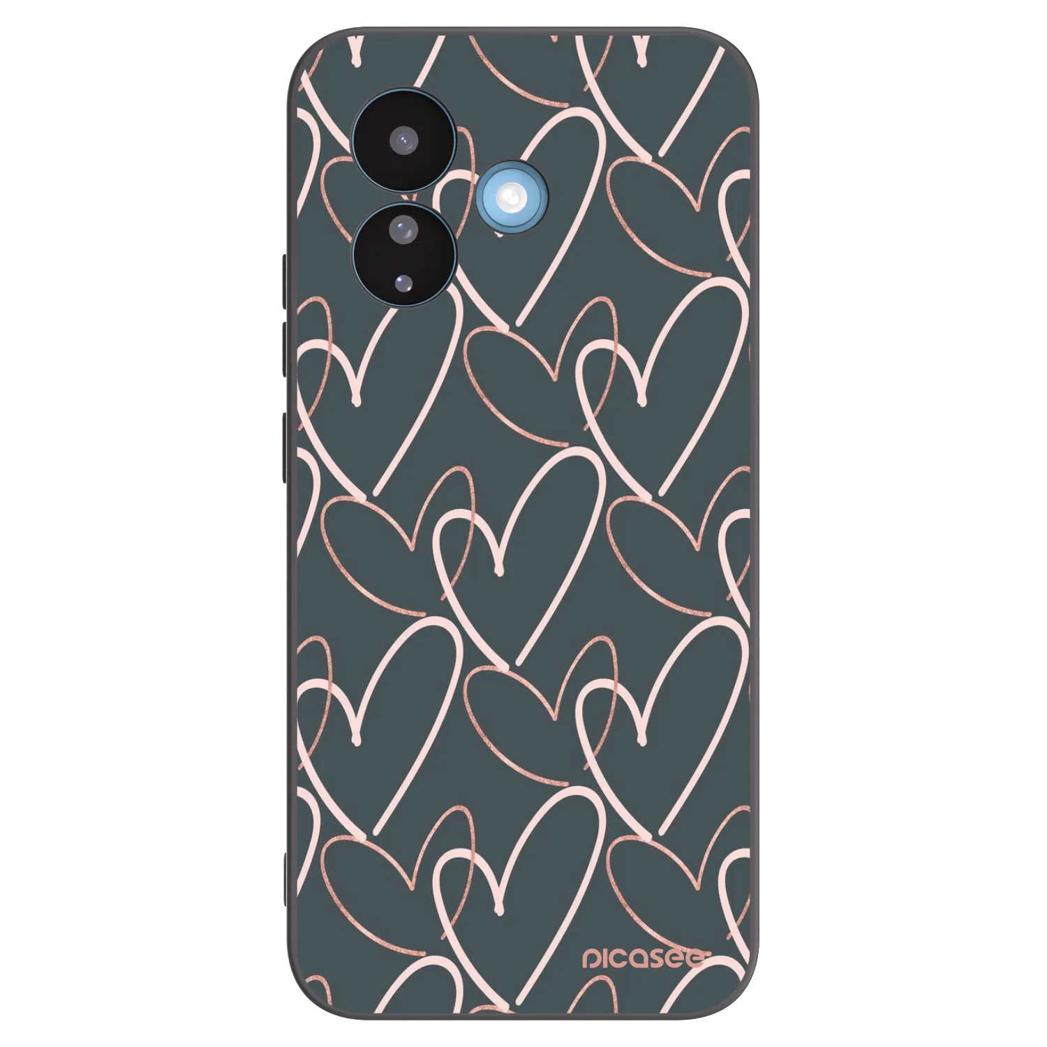 Picasee Μαύρη θήκη σιλικόνης για Xiaomi Redmi Note 17 Pro 5G - Lots of love