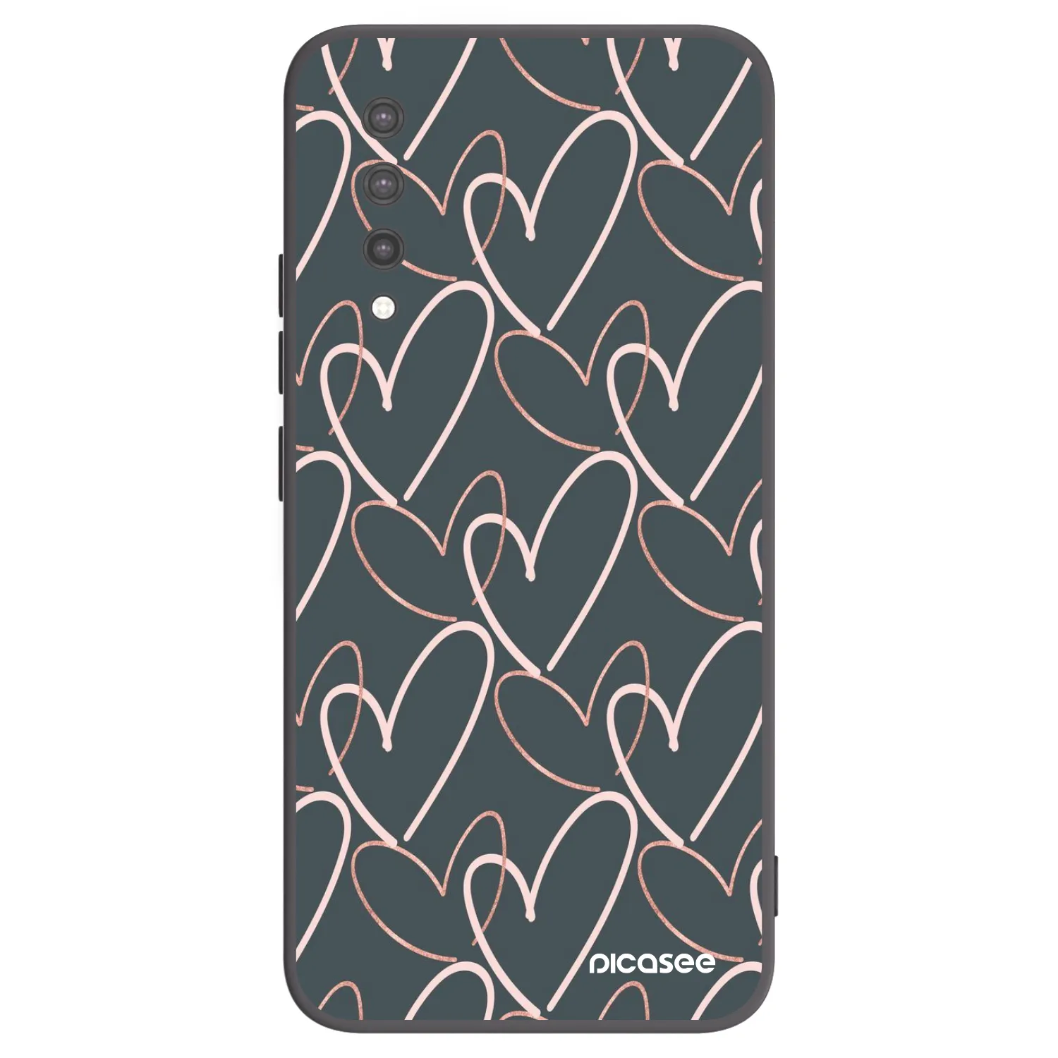 Picasee Μαύρη θήκη σιλικόνης για Xiaomi Mi 9 Lite - Lots of love