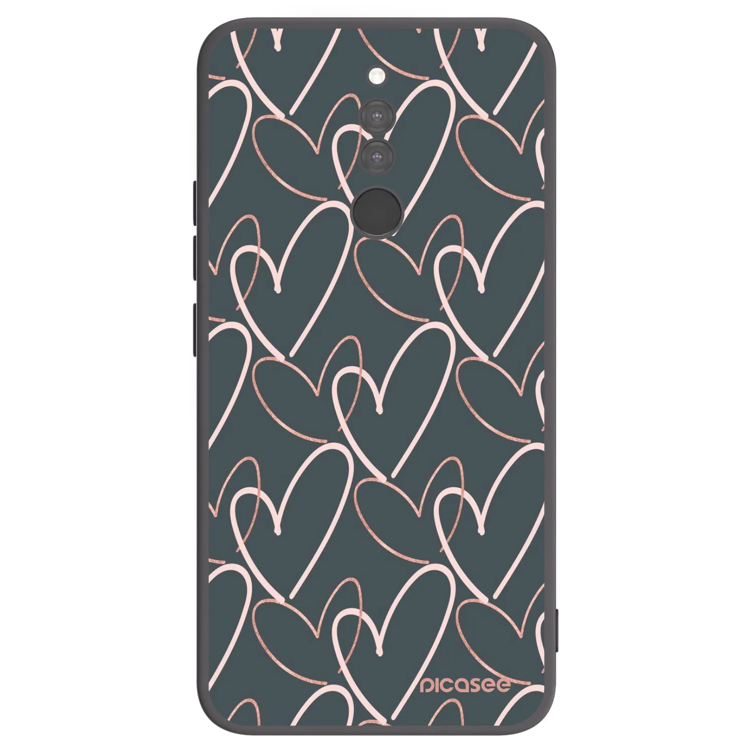 Picasee Μαύρη θήκη σιλικόνης για Xiaomi Redmi 8 - Lots of love