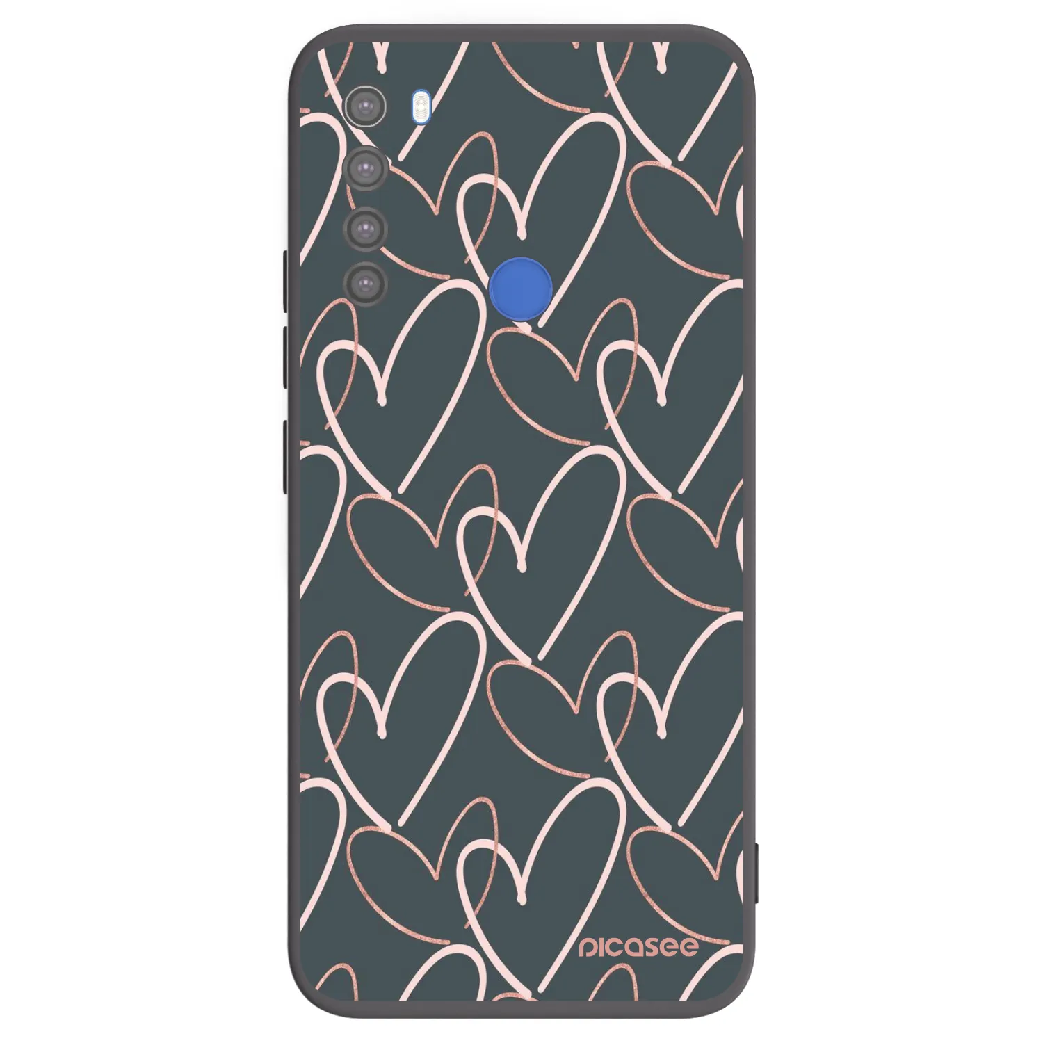 Picasee Μαύρη θήκη σιλικόνης για Xiaomi Redmi Note 8T - Lots of love