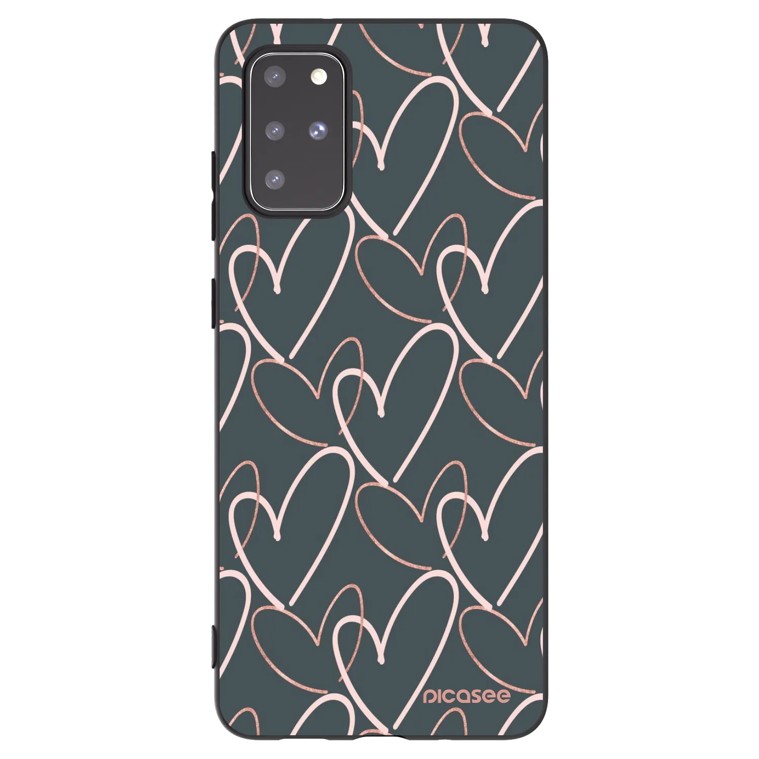 Picasee Μαύρη θήκη σιλικόνης για Samsung Galaxy S20+ G985F - Lots of love