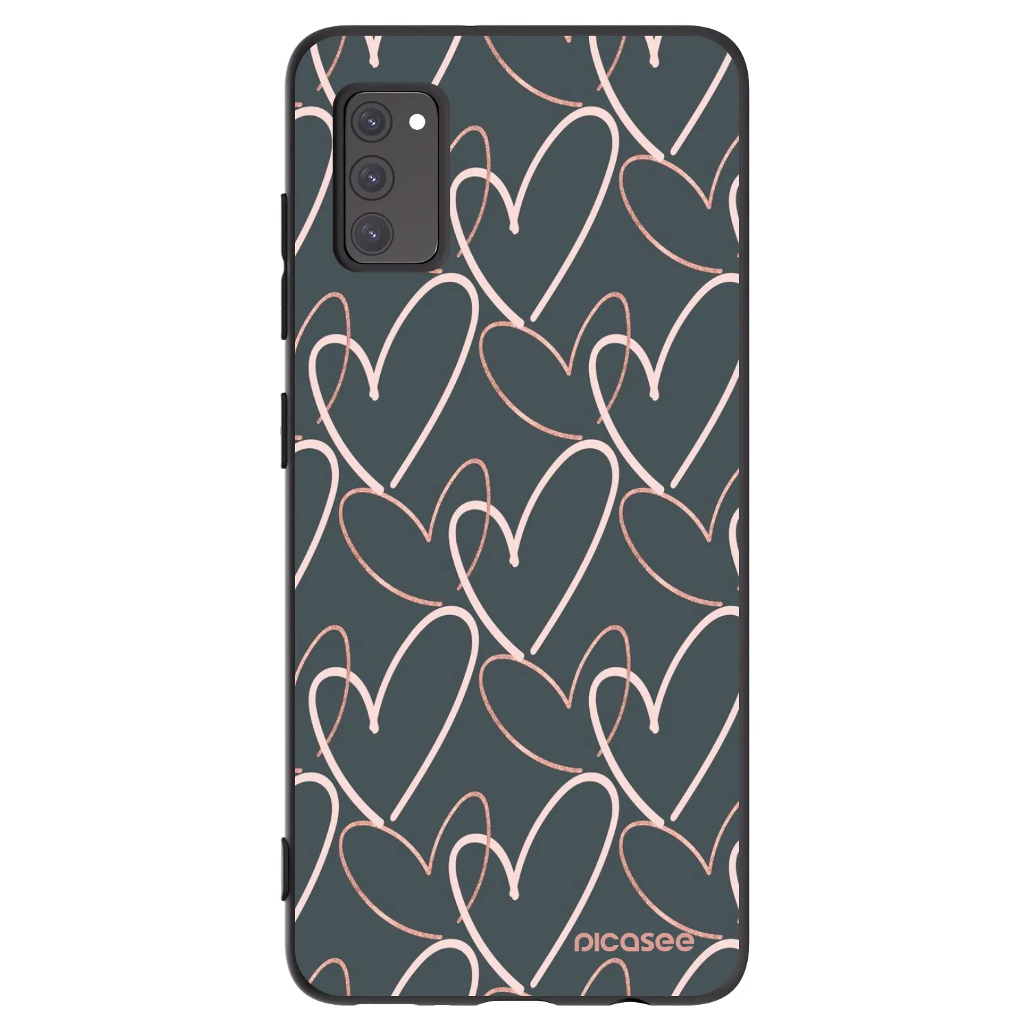 Picasee Μαύρη θήκη σιλικόνης για Samsung Galaxy A41 A415F - Lots of love