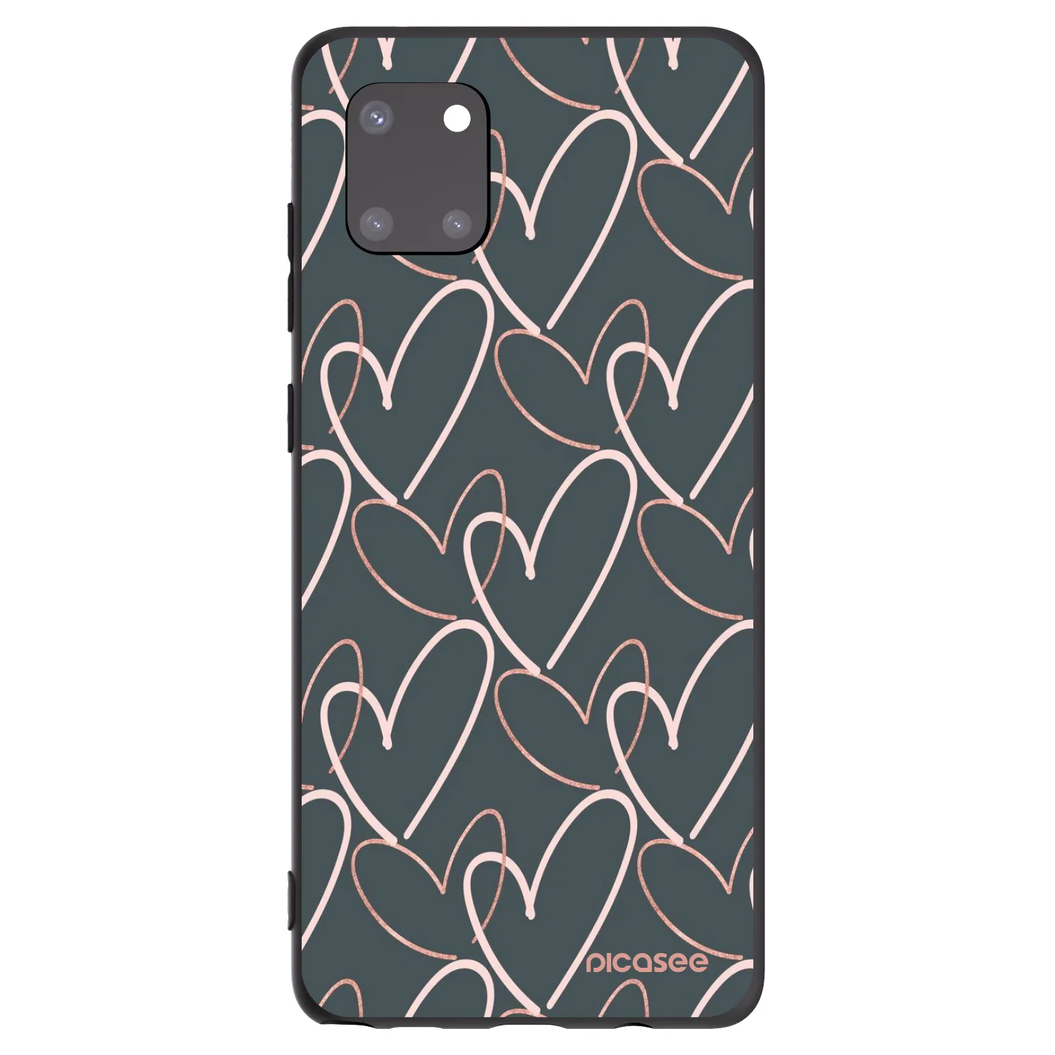 Picasee Μαύρη θήκη σιλικόνης για Samsung Galaxy Note 10 Lite N770F - Lots of love