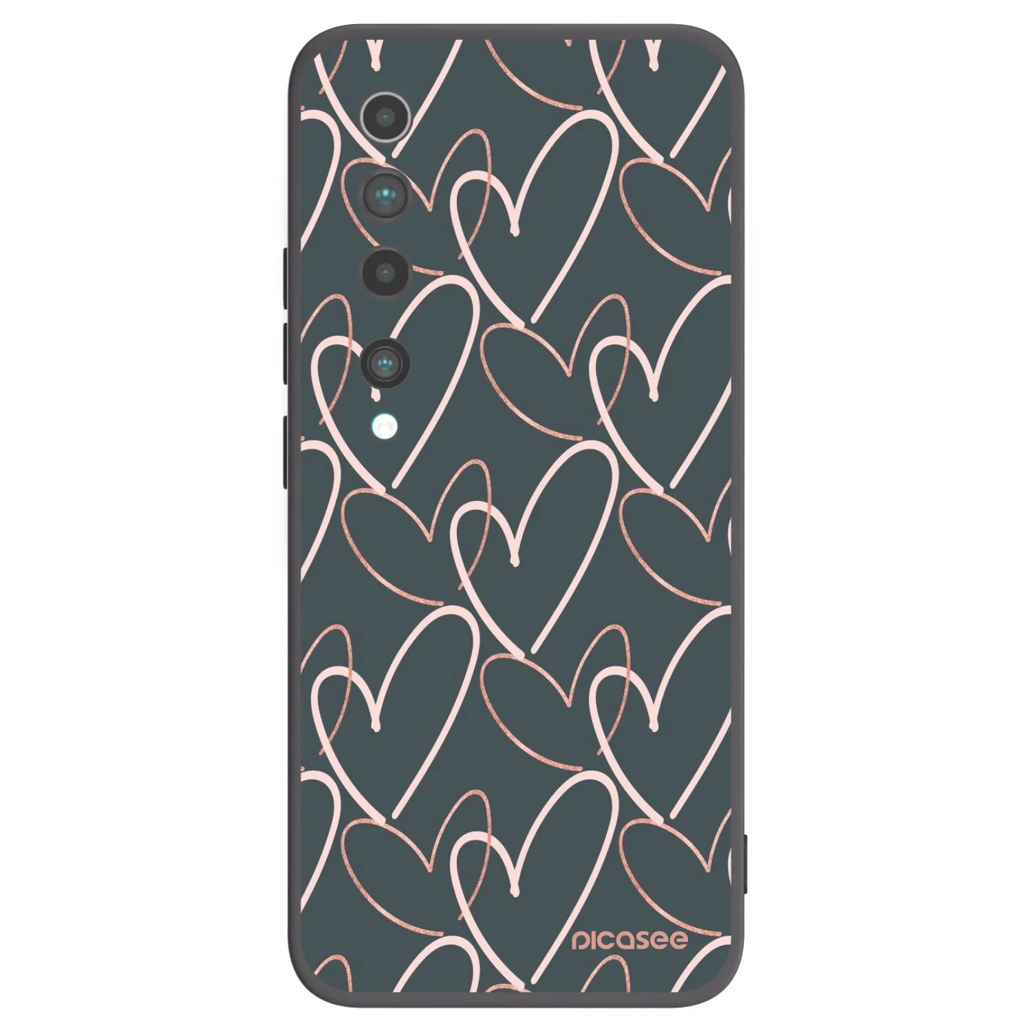 Picasee Μαύρη θήκη σιλικόνης για Xiaomi Mi 10 - Lots of love