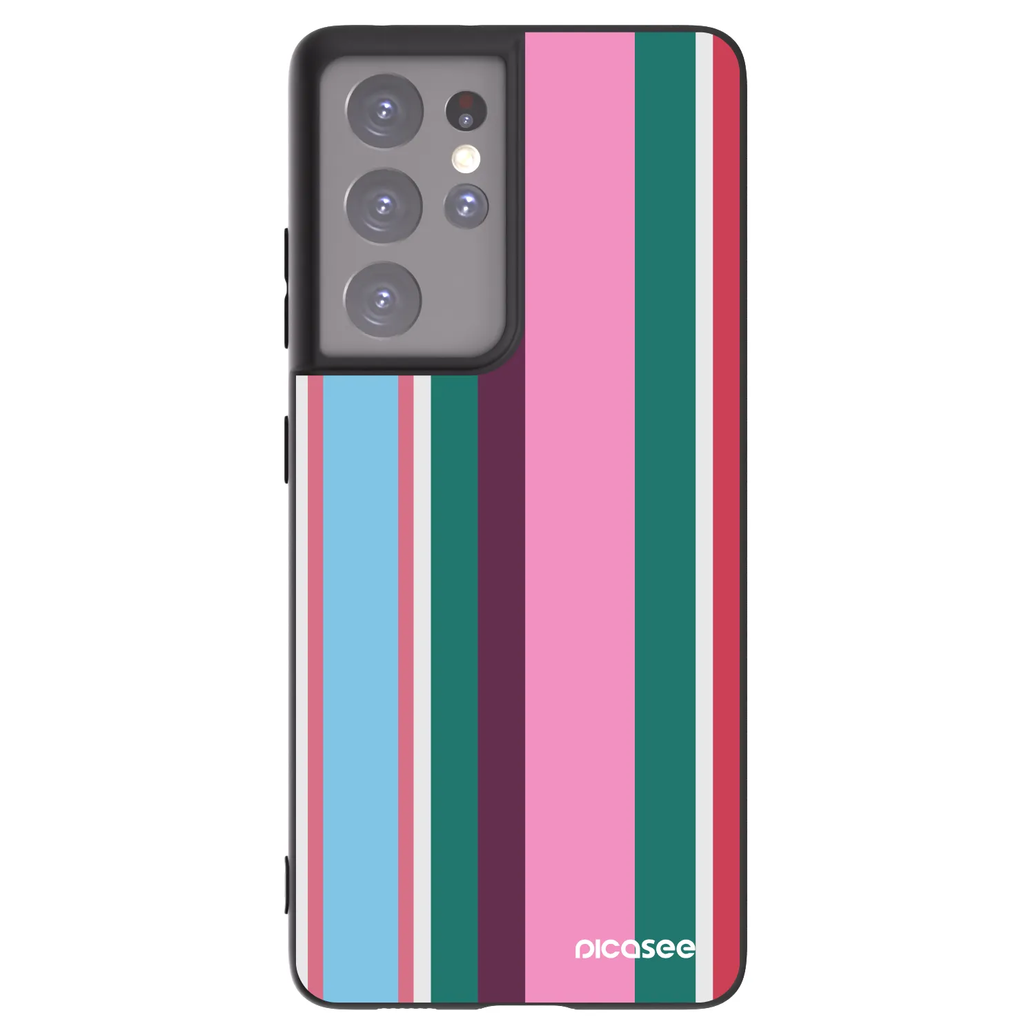 Picasee Μαύρη θήκη σιλικόνης για Samsung Galaxy S21 Ultra 5G G998B - Cabana club