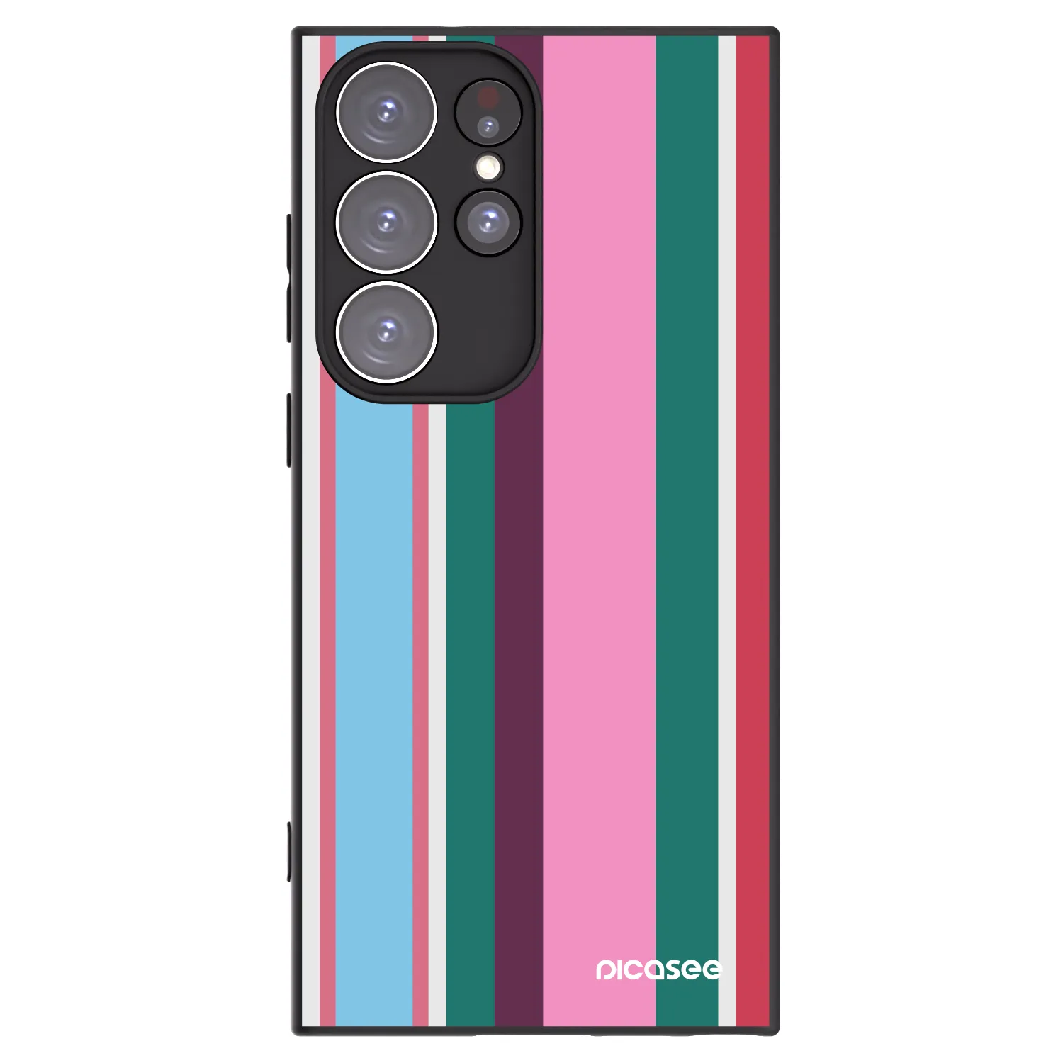Picasee Μαύρη θήκη σιλικόνης για Samsung Galaxy S23 Ultra 5G - Cabana club