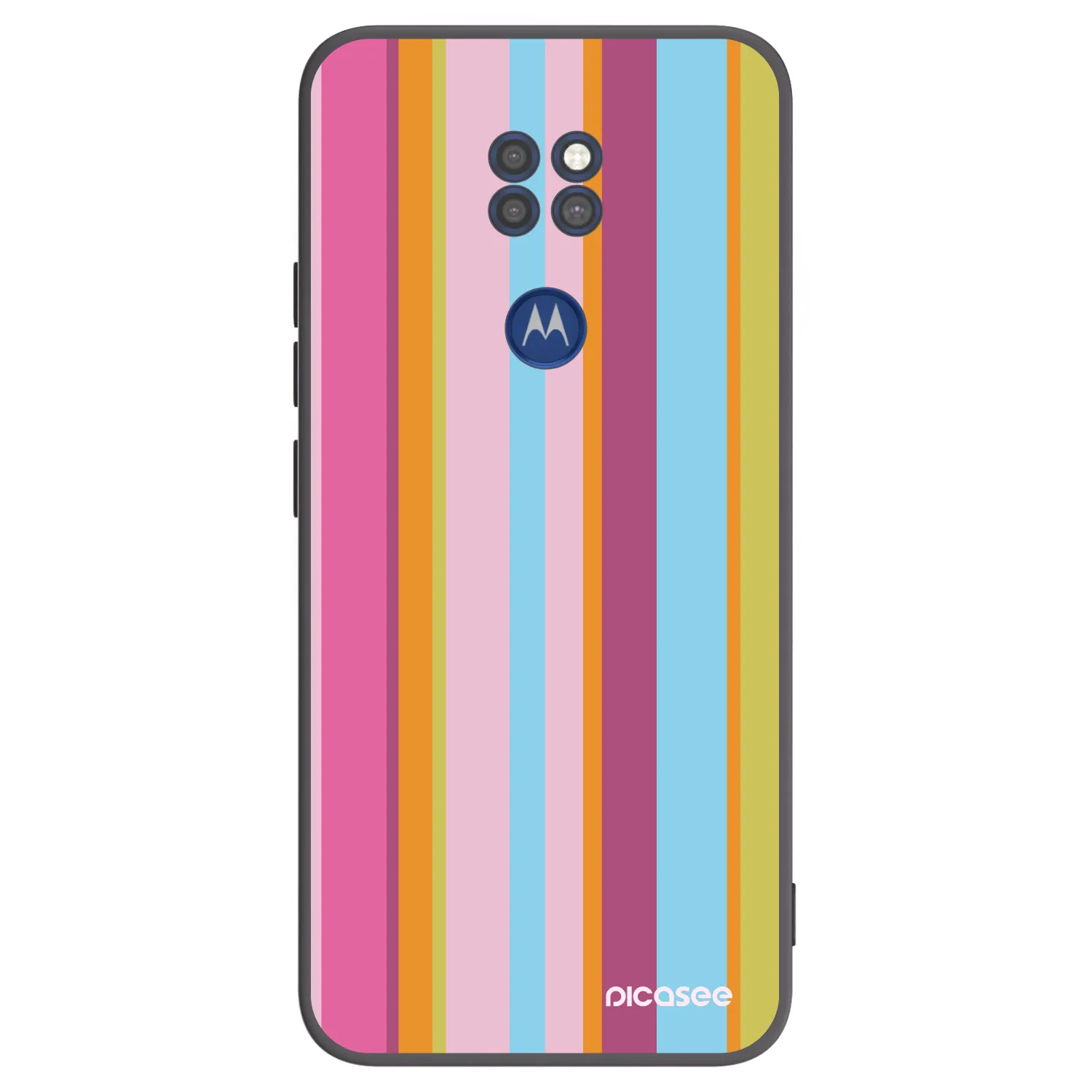 Picasee Μαύρη θήκη σιλικόνης για Motorola Moto G9 Play - Golden hour