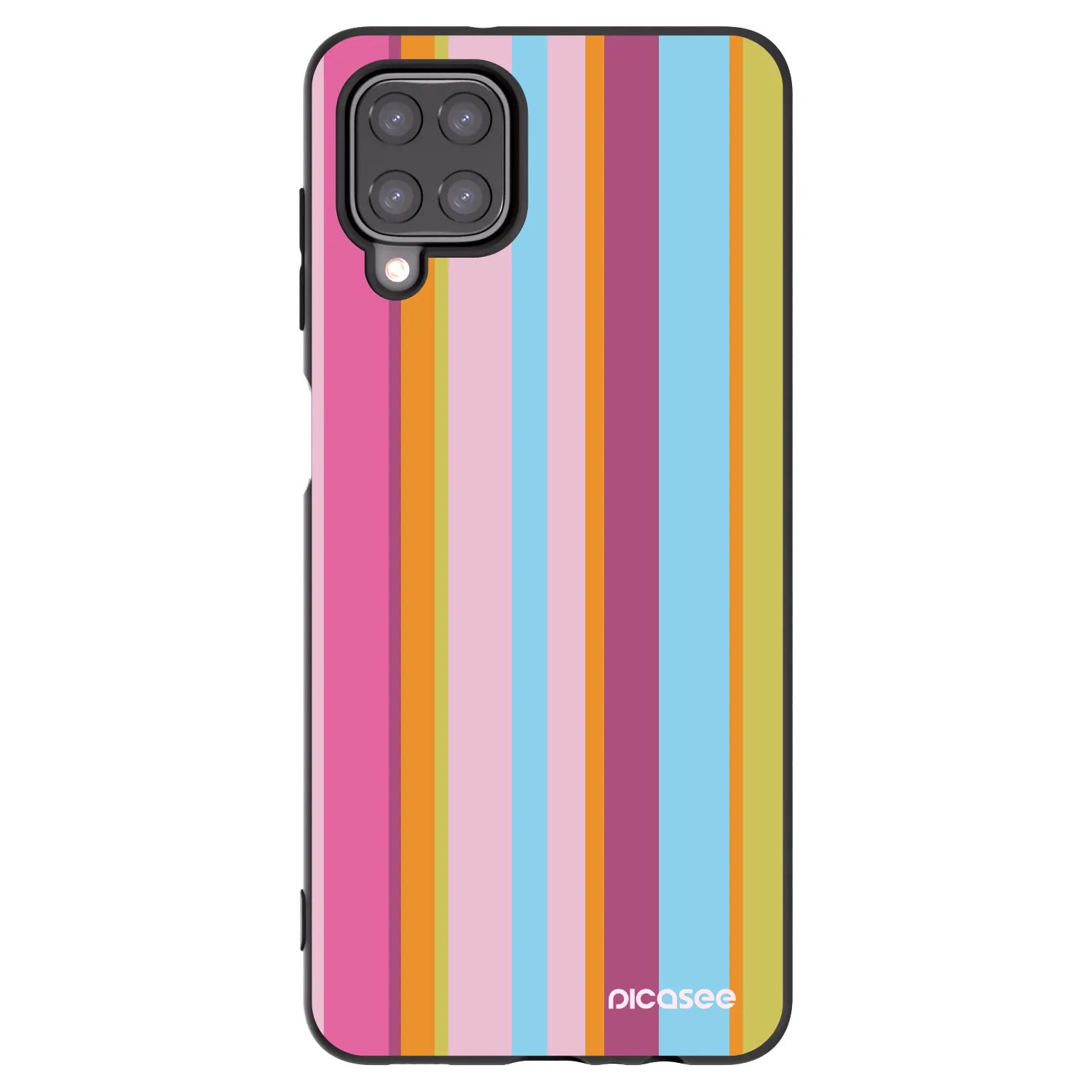 Picasee Μαύρη θήκη σιλικόνης για Samsung Galaxy M12 M127F - Golden hour