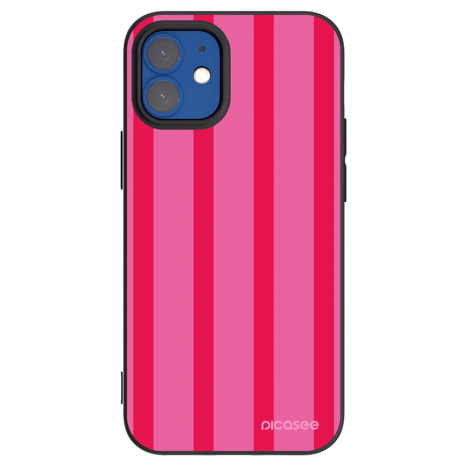 Picasee Μαύρη θήκη σιλικόνης για Apple iPhone 12 mini - Hot tropic