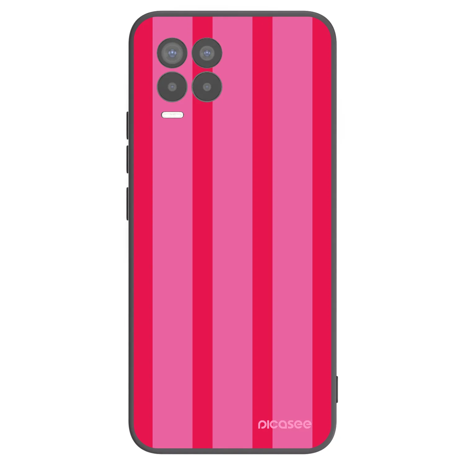 Picasee Μαύρη θήκη σιλικόνης για Realme 8 4G - Hot tropic