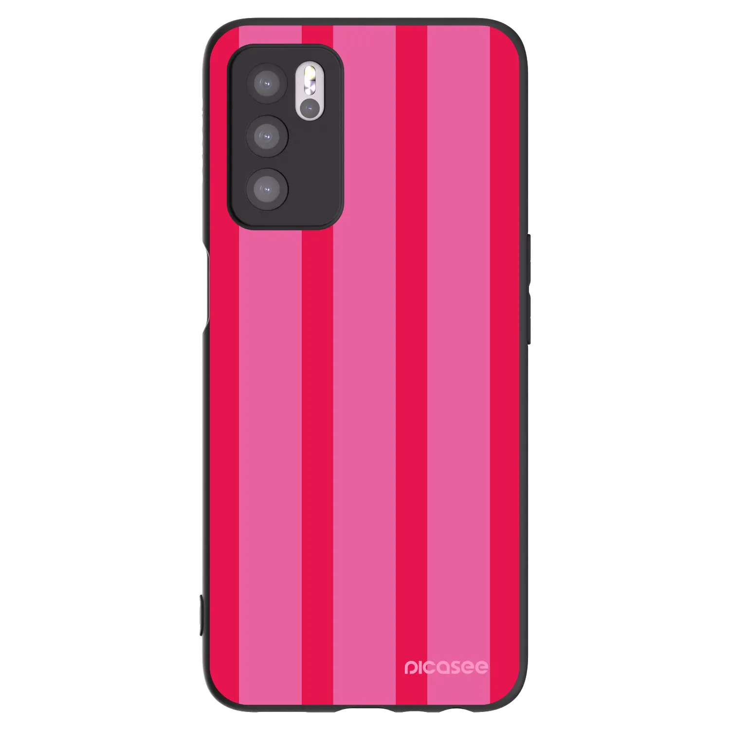 Picasee Μαύρη θήκη σιλικόνης για OPPO A16s - Hot tropic