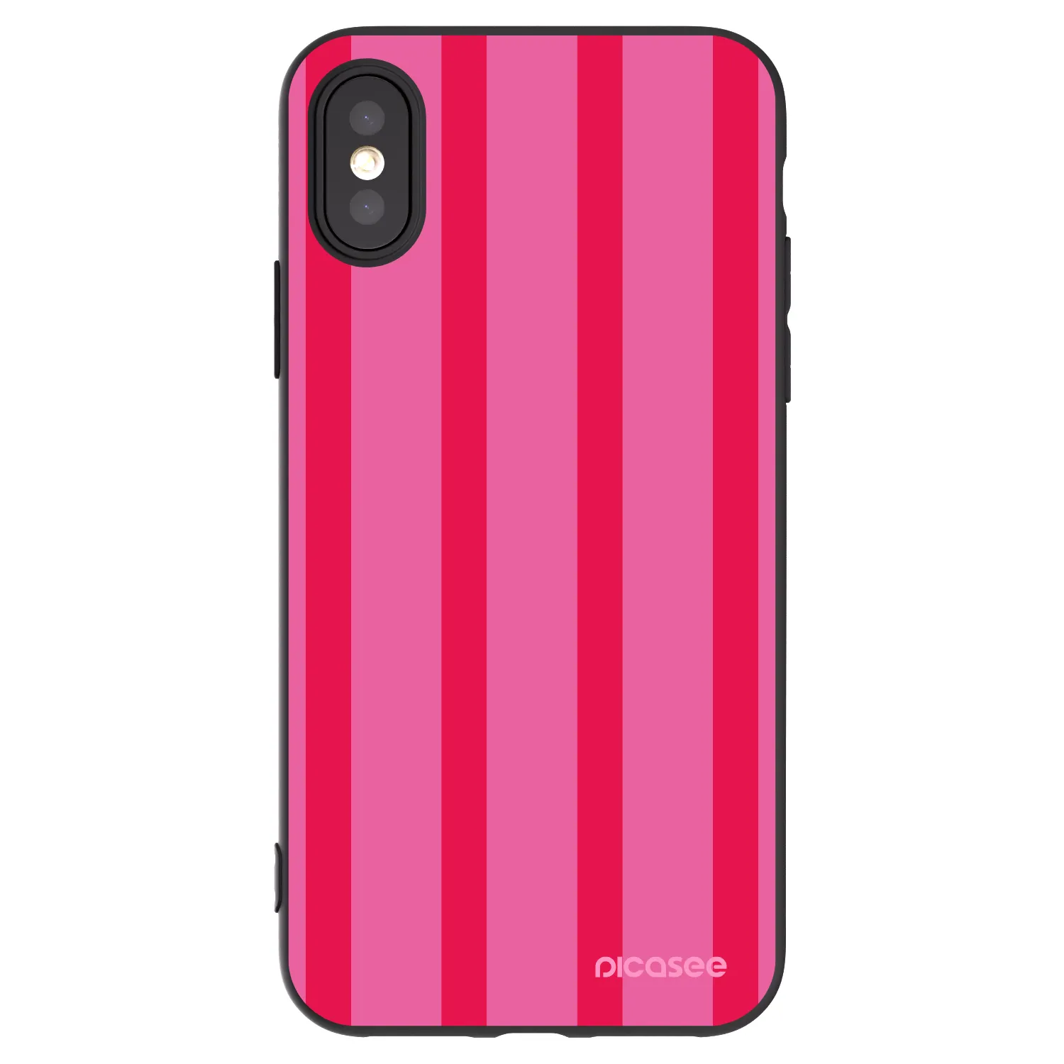 Picasee Μαύρη θήκη σιλικόνης για Apple iPhone X/XS - Hot tropic