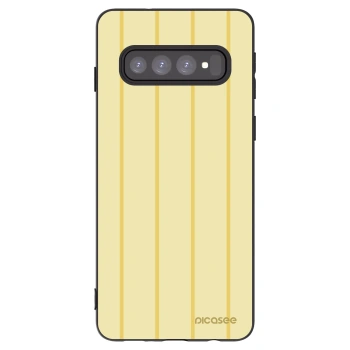 Picasee Μαύρη θήκη σιλικόνης για Samsung Galaxy S10 G973 - Liquid sunshine