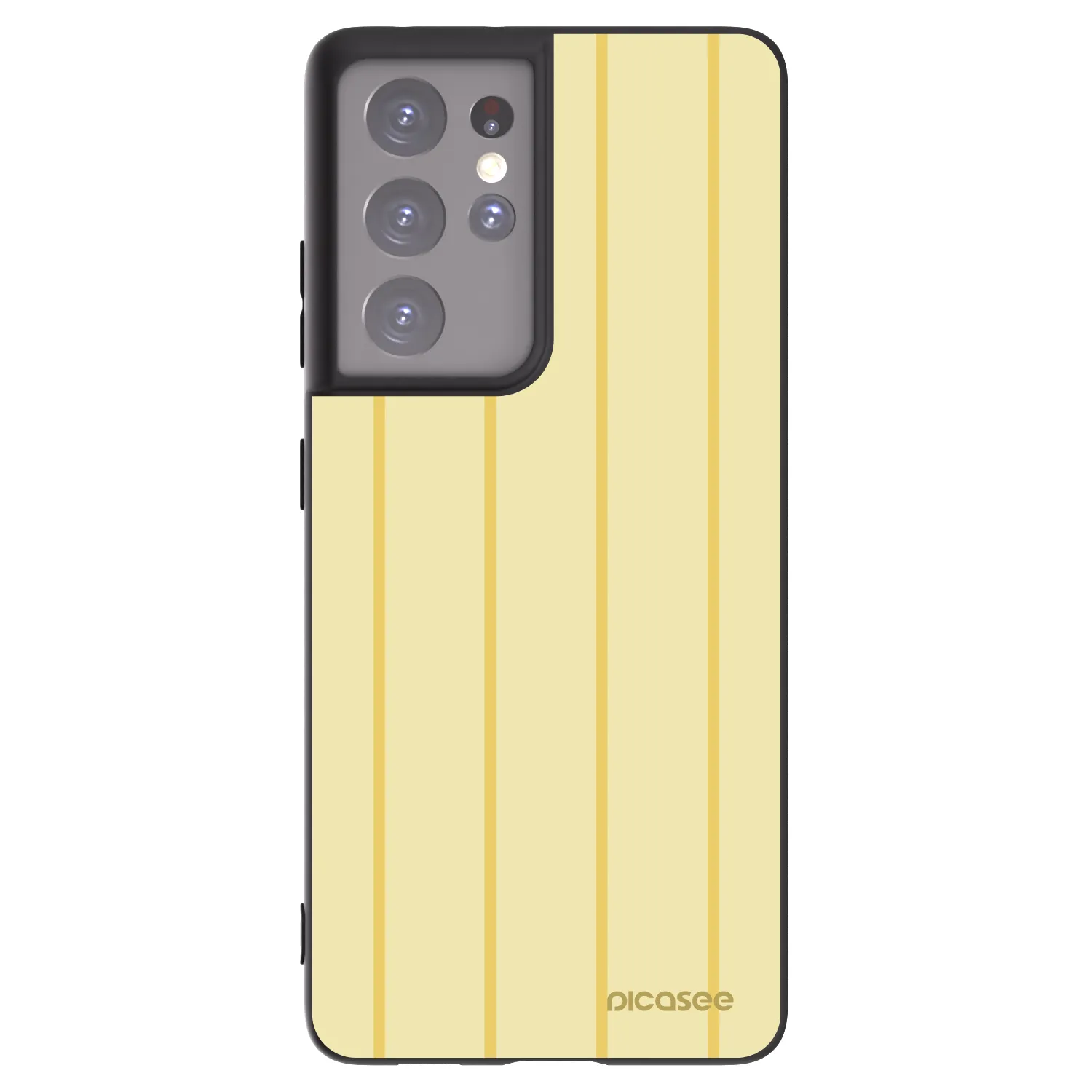 Picasee Μαύρη θήκη σιλικόνης για Samsung Galaxy S21 Ultra 5G G998B - Liquid sunshine