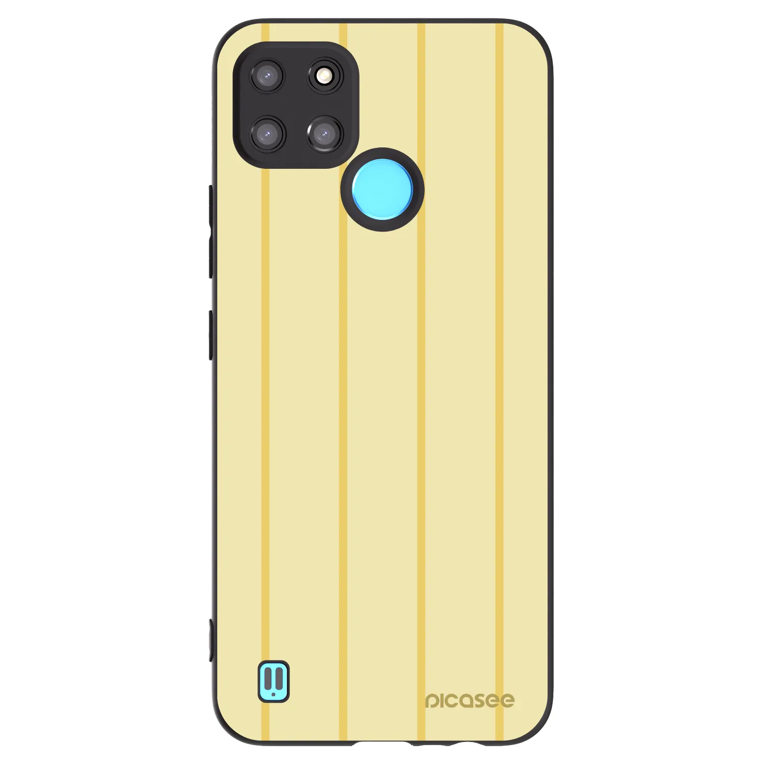 Picasee Μαύρη θήκη σιλικόνης για Realme C21Y - Liquid sunshine
