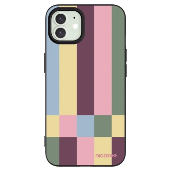 Picasee Μαύρη θήκη σιλικόνης για Apple iPhone 12 Pro - Lobby tiles