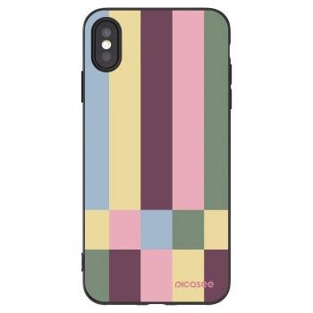 Picasee Μαύρη θήκη σιλικόνης για Apple iPhone XS Max - Lobby tiles